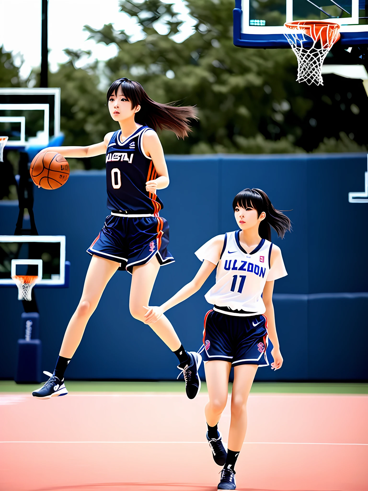(8k, best quality, masterpiece:1.2), (realistic, photo-realistic:1.37), ultra-detailed,best quality, ultra high res, professional lighting, photon mapping, radiosity, physically-based rendering, cinematic lighting, basketball court,depth of field, sharp focus,sunbeam, good composition,(bokeh:1.2) 1girl,solo,(full body), (closed mouth),beautiful detailed eyes, pose, narrow waist,basketball uniform, black hair,messy hair,long hair floating in wind,(ulzzang-6500:1.2)
mix4, hiqcgbody