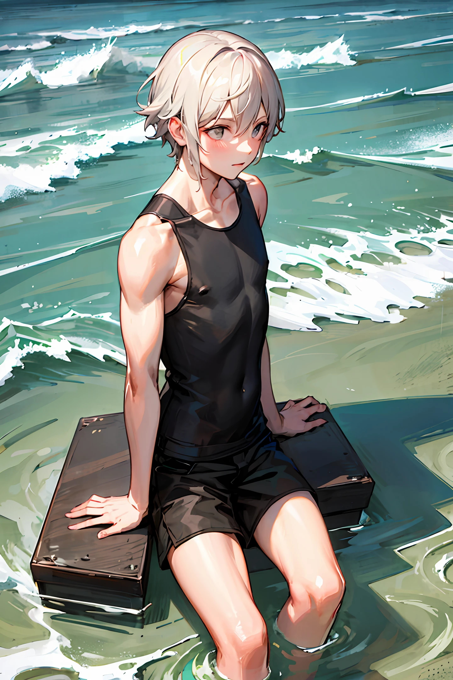 Boy beach summer