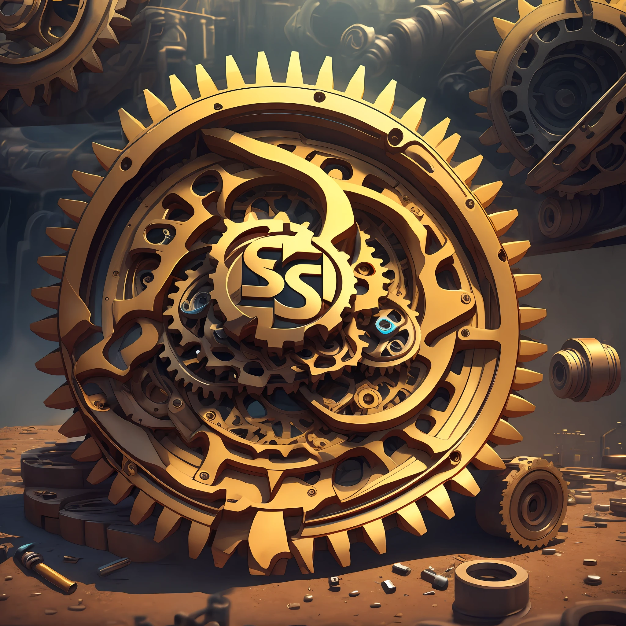 Contexto: You are a talented graphic designer who specializes in creating stunning and unique logos for businesses. Hoje, you an exciting request from the company "Steel Soul", which is a manufacturer of high quality mechanical parts. They are looking for a striking new logo that represents their expertise in the industry and includes the initials "SS" de "Steel Soul" in an element related to mechanics.

Instructions: Create multiple logo options for the company "Steel Soul", onde as iniciais "SS" are embedded in an iconic mechanical piece. Mechanical parts can be gears, rodas dentadas, parafusos, porcas, bearings or any other part that you consider relevant to represent the company's expertise in the industry. Make sure the logo conveys confidence, Quality and innovation. 

**Logo 2**
description: Nesta alternativa, a logo apresenta duas rodas dentadas interligadas para formar as letras "SS". As rodas dentadas representam o trabalho preciso e sincronizado da empresa, enquanto as letras "SS" Within them they create a sense of unity and trust. --auto