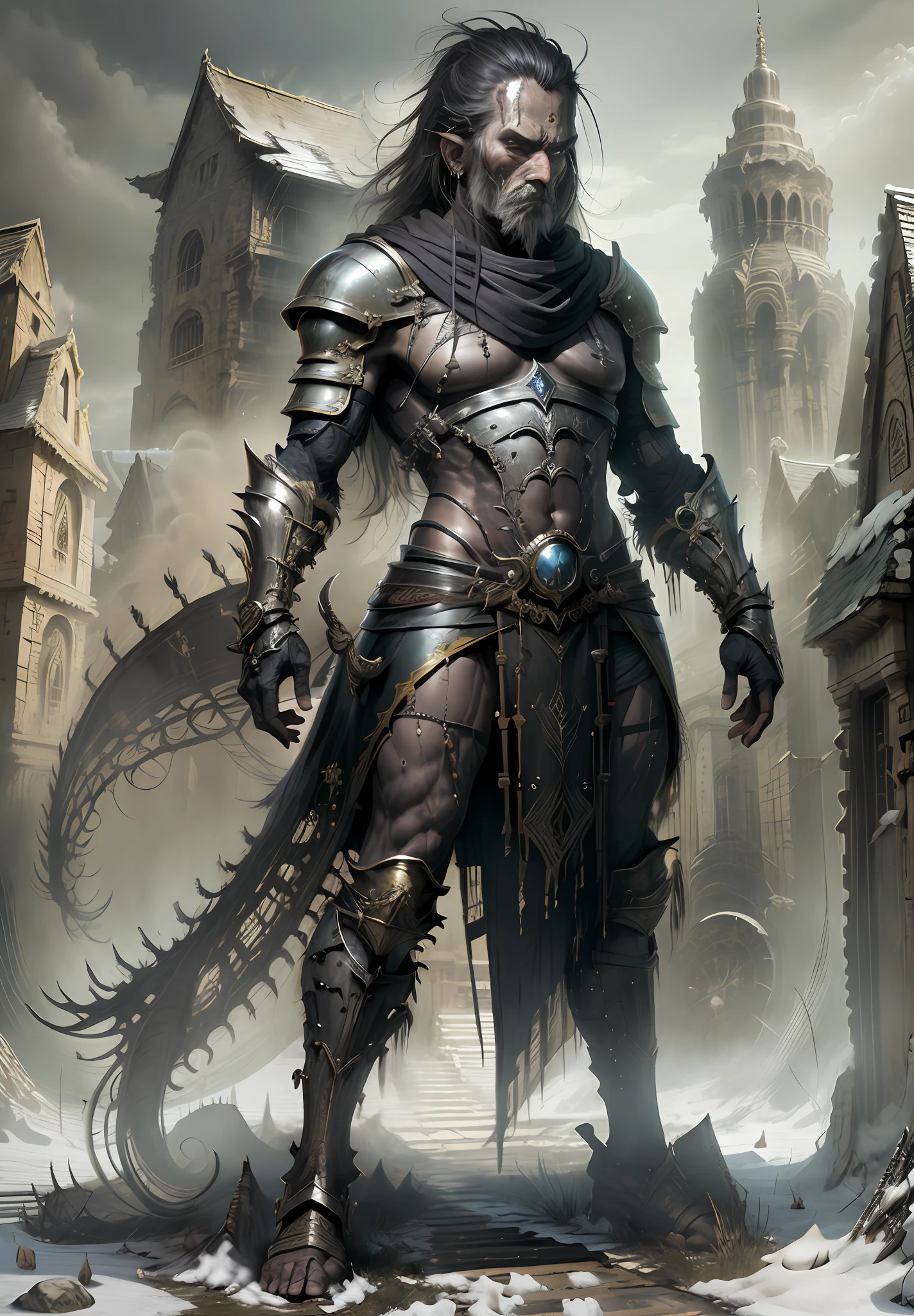 ancient myanmar warrior, dark armor with arabesque Surrealism, 8k, super detail