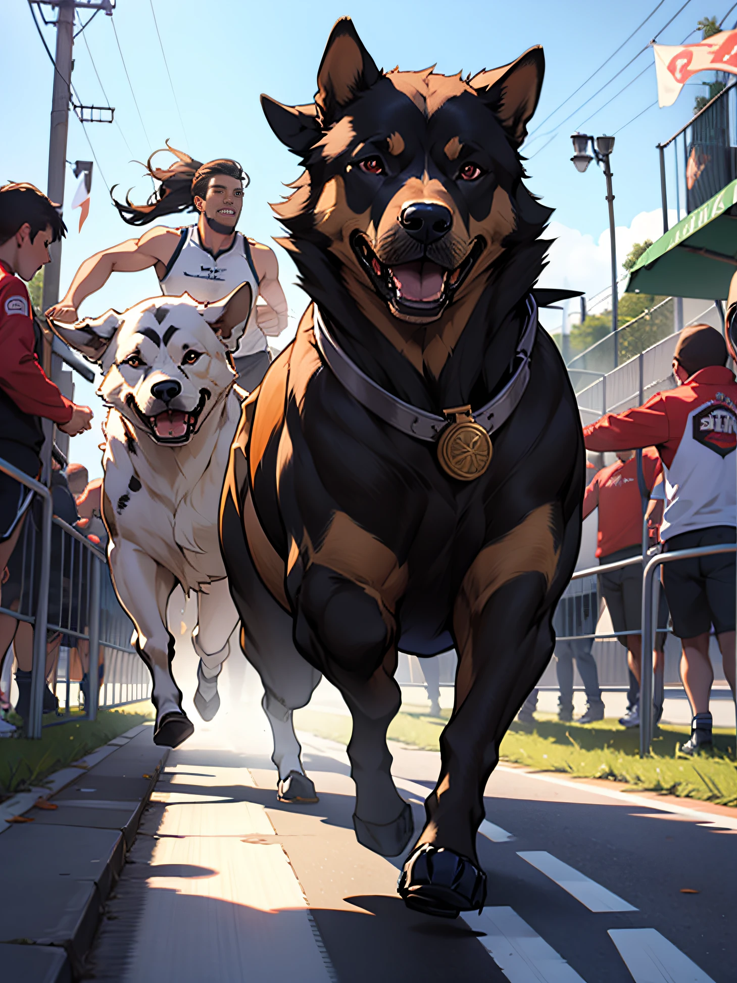 cachorro bravo de corrida