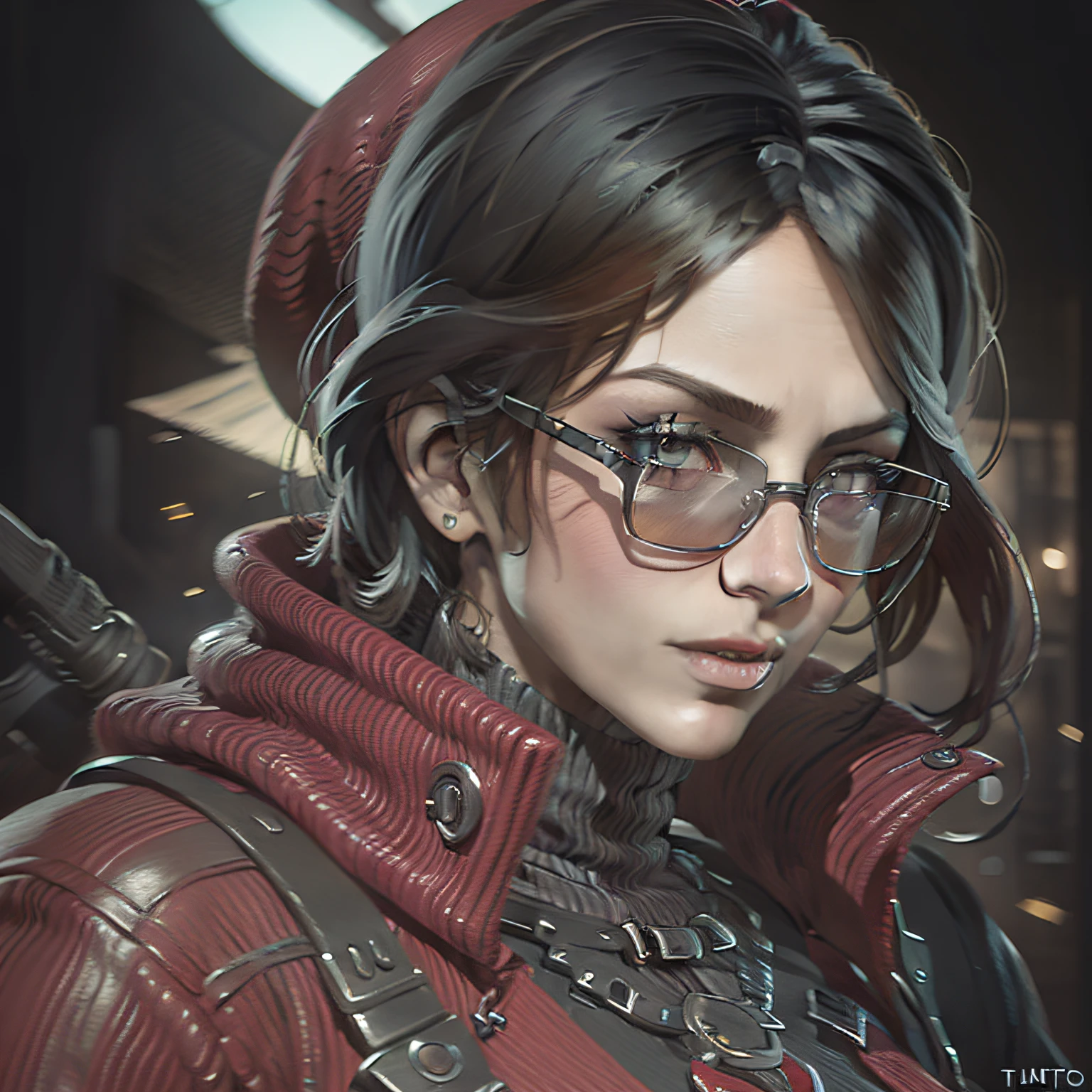 There is a woman with purple hair and sunglasses in the red hat and yellow leather jacket holding a flag, portrait of a bloodborne hunter, badass anime 8 k, Alucard, tiroteio, arte de fantasia urbana estilizada, assassino cyberpunk, Retrato de um vigilante, fantasia urbana centralizada, como personagem em tekken, Dante do Diabo Pode Chorar, Guilherme H. Pongiluppi