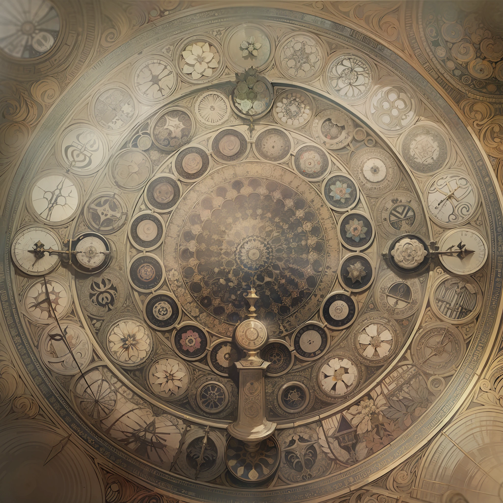 Mandala moldura floral, decorative panels, abstract art, de Alphonse Mucha (obra-prima, melhor qualidade, alta resolução: 1.4), detalhado, detalhes intrincados, 4K, salpicos de cores, arte de linha, fibonacci ,