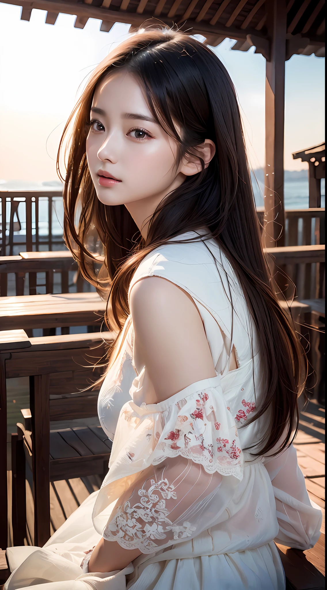 (RAW Photography、top-quality)、(realisitic、photos realistic:1.3)、top-quality、ighly detailed、masterpiece、ultra-detailliert、illustratio、1girl in、Zhuge Liang