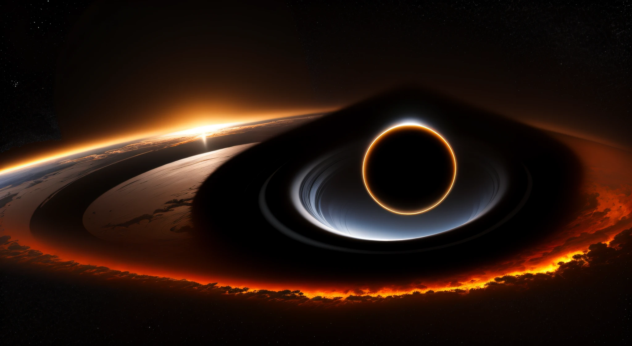 (oil art, 8K, ultra realista) A black hole at the center of a galaxy with a black hole in the middle, buraco negro interestelar, is being drawn into a blackhole, saindo de um buraco negro, buracos negros, horizonte de eventos de buracos negros, Black hole in space, portal do tempo do buraco negro, buraco negro, dentro de um buraco negro, viajando para um buraco negro, buraco negro.