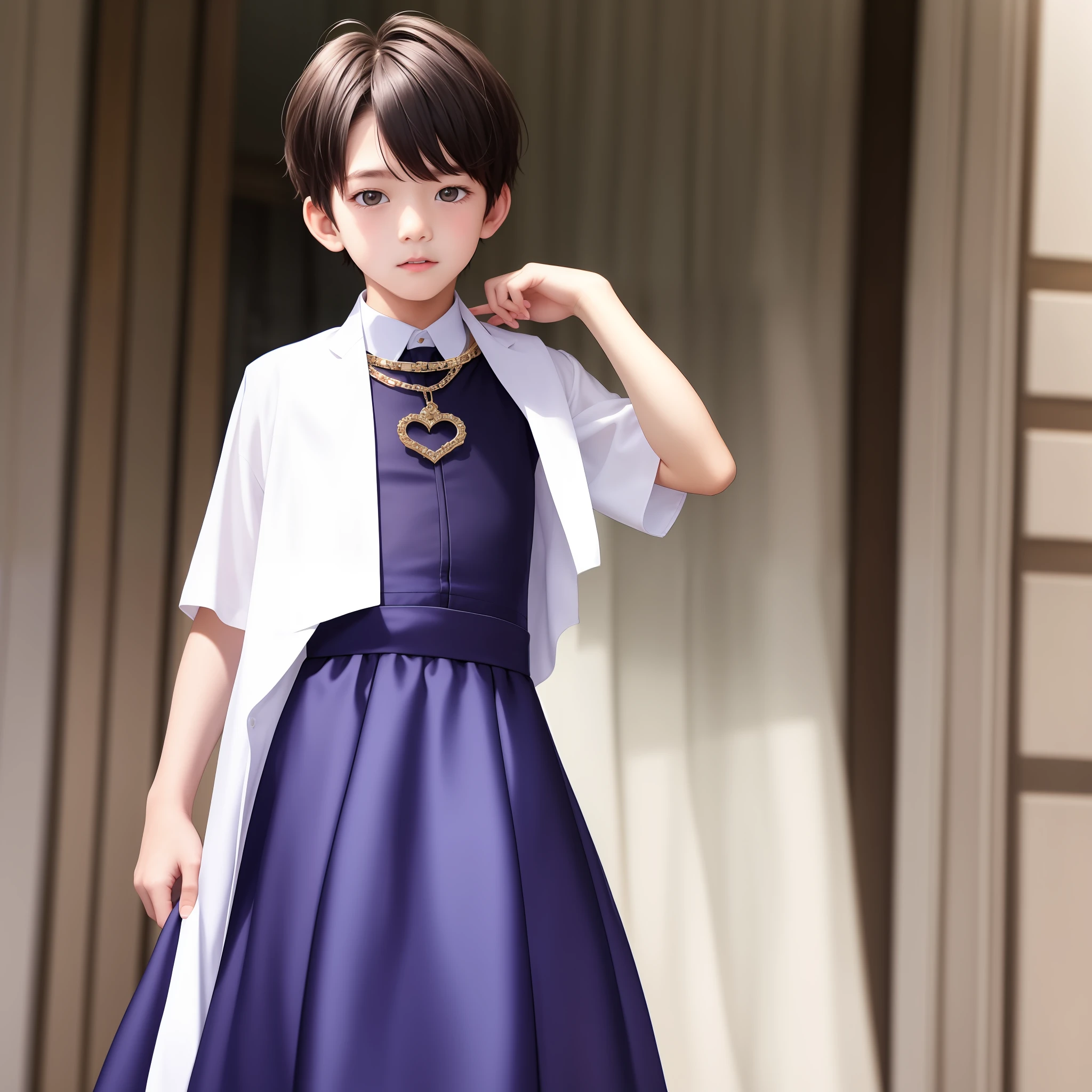 The poor boy bought a dress,To a rich ???