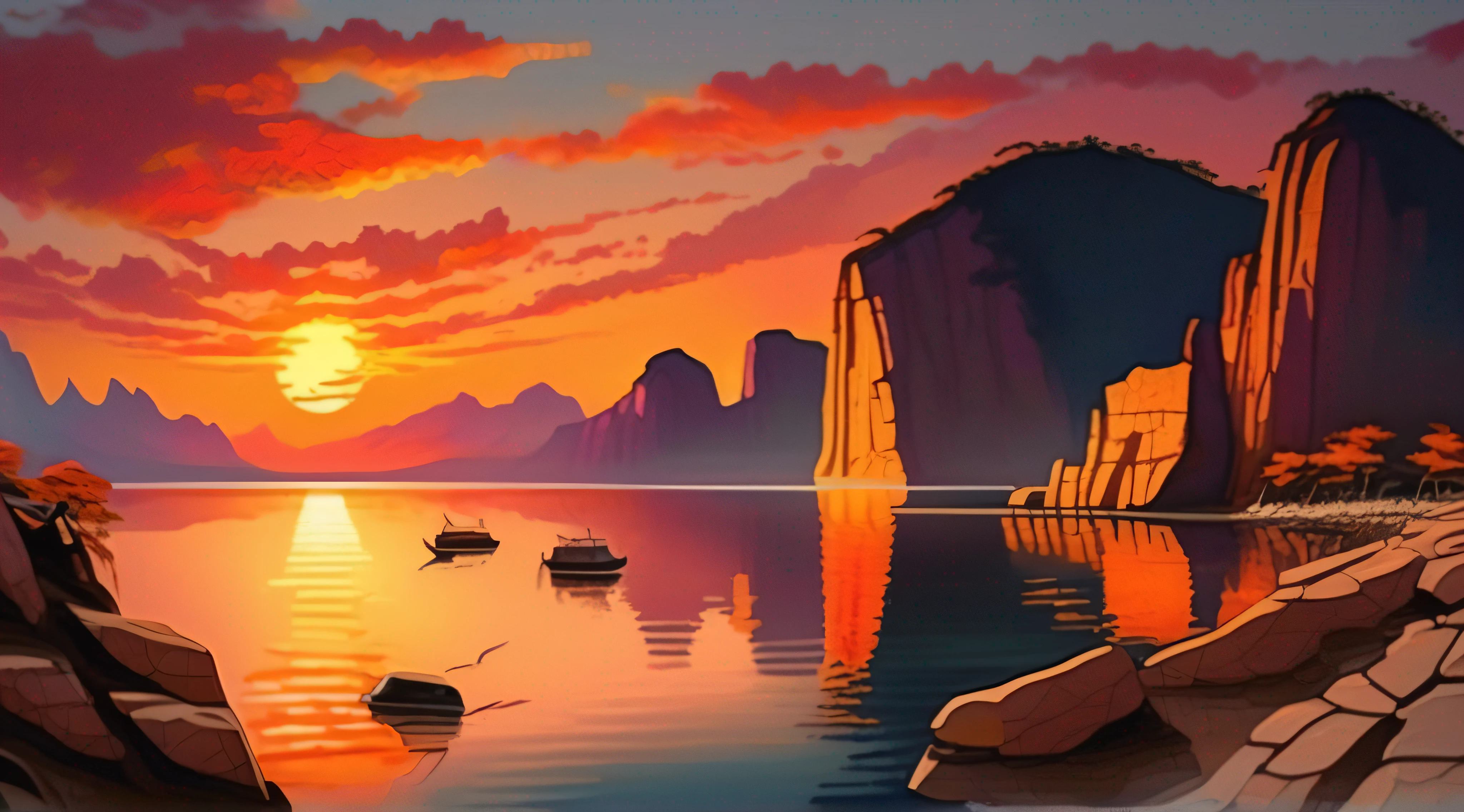Sunrise Yingshuo：The rising sun rises above sea level，The sky gradually turned orange-red。The sun's rays shine on the edge of the cliff，A bright reflection is cast on the rock wall。The distant waters are illuminated by the rays of the sun，A golden glow glows，The whole scene looks warm and spectacular，It is as if nature is showing people its endless charm。	Beautiful、heal、Scenic blockbuster、Eye protection、freshen、great outdoors、wonderland、wide angles、Leica、ultra-clear、Bright light