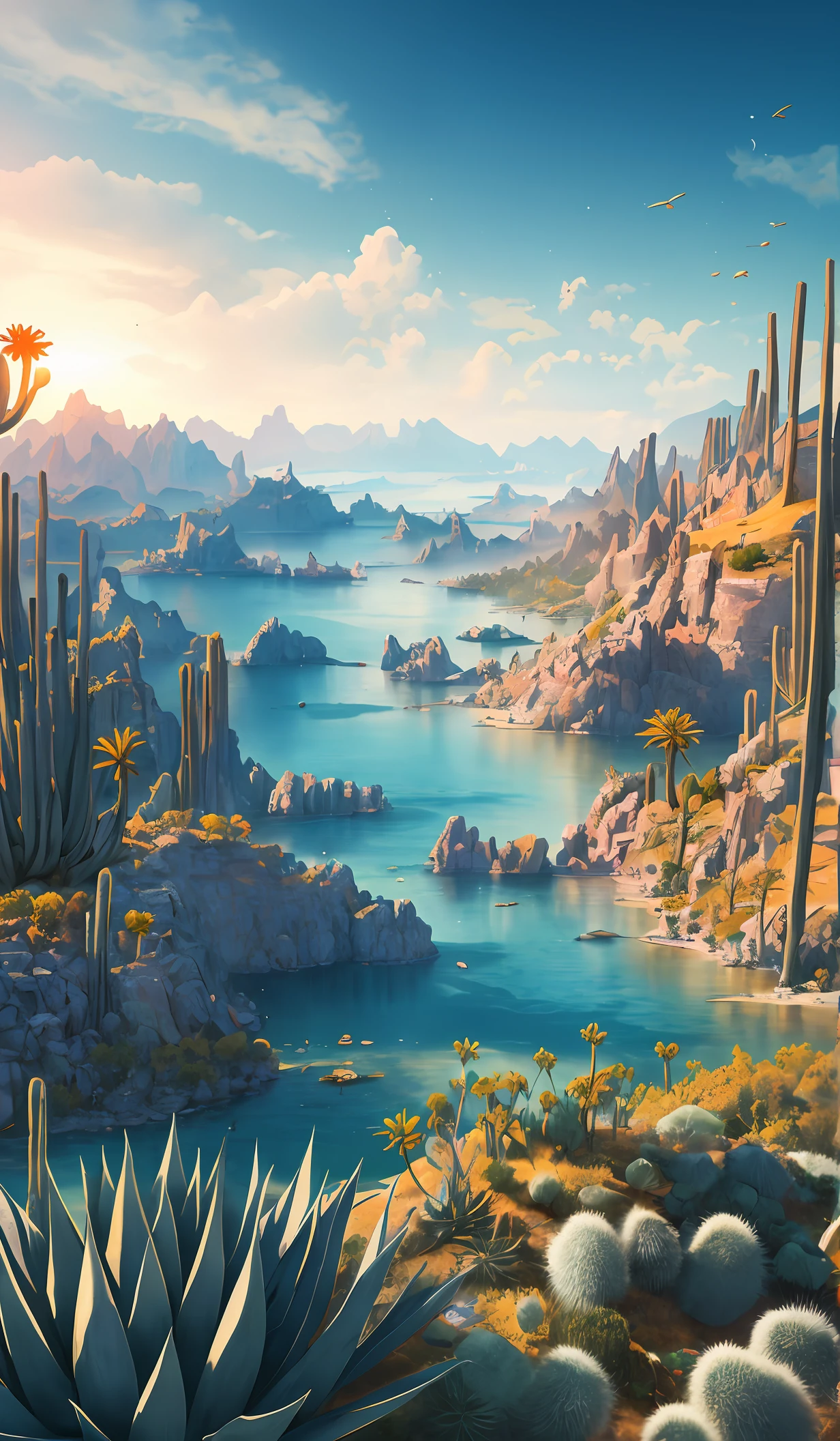 I would like a prehistoric cartoon world