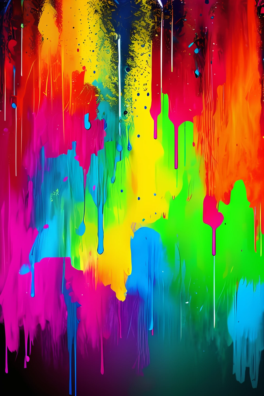 Harry potter head and shoulders in neon colours splashes and paint drips 8k 3d