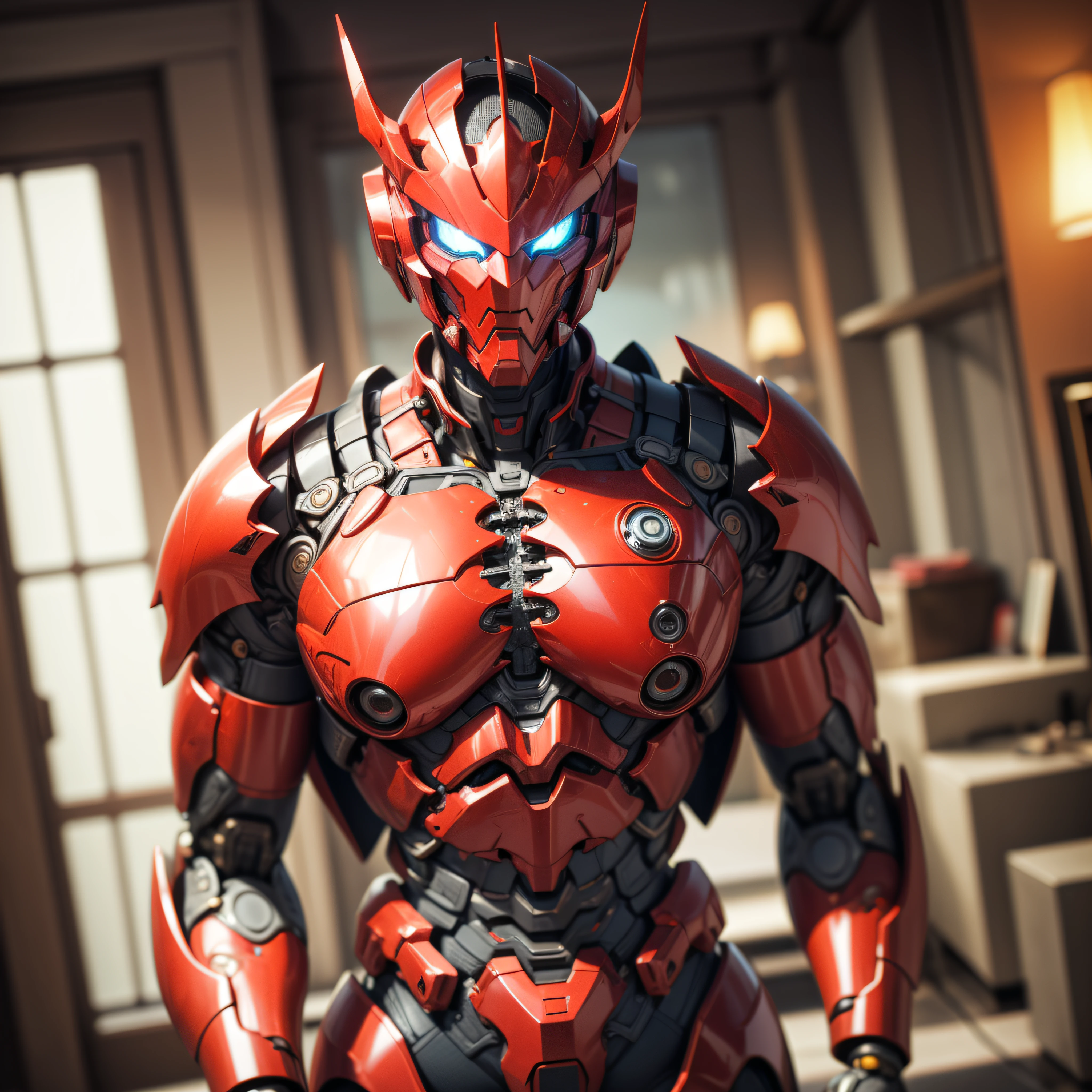 Handsome man, made of red metal, (Red Cyborg: 1.1), ([Tail | Detail Wire]: 1.3), (Complex Detail), HDR, (Complex Detail, Ultra Detail: 1.2), Cinematic Shot, Masterpiece, Best Quality, High Resolution, Vaginal Foreign Object Insertion, Centering