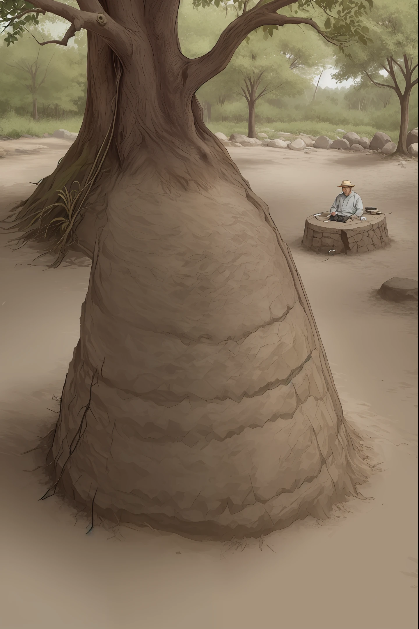 A old man，Gold ingots，Fortune Tree