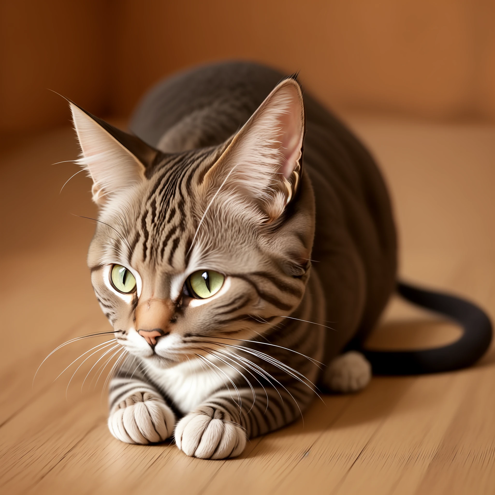 Gato preto, fundo branco, olhos castanhos, realista, olhando, bonitinho, gordinho, cute.