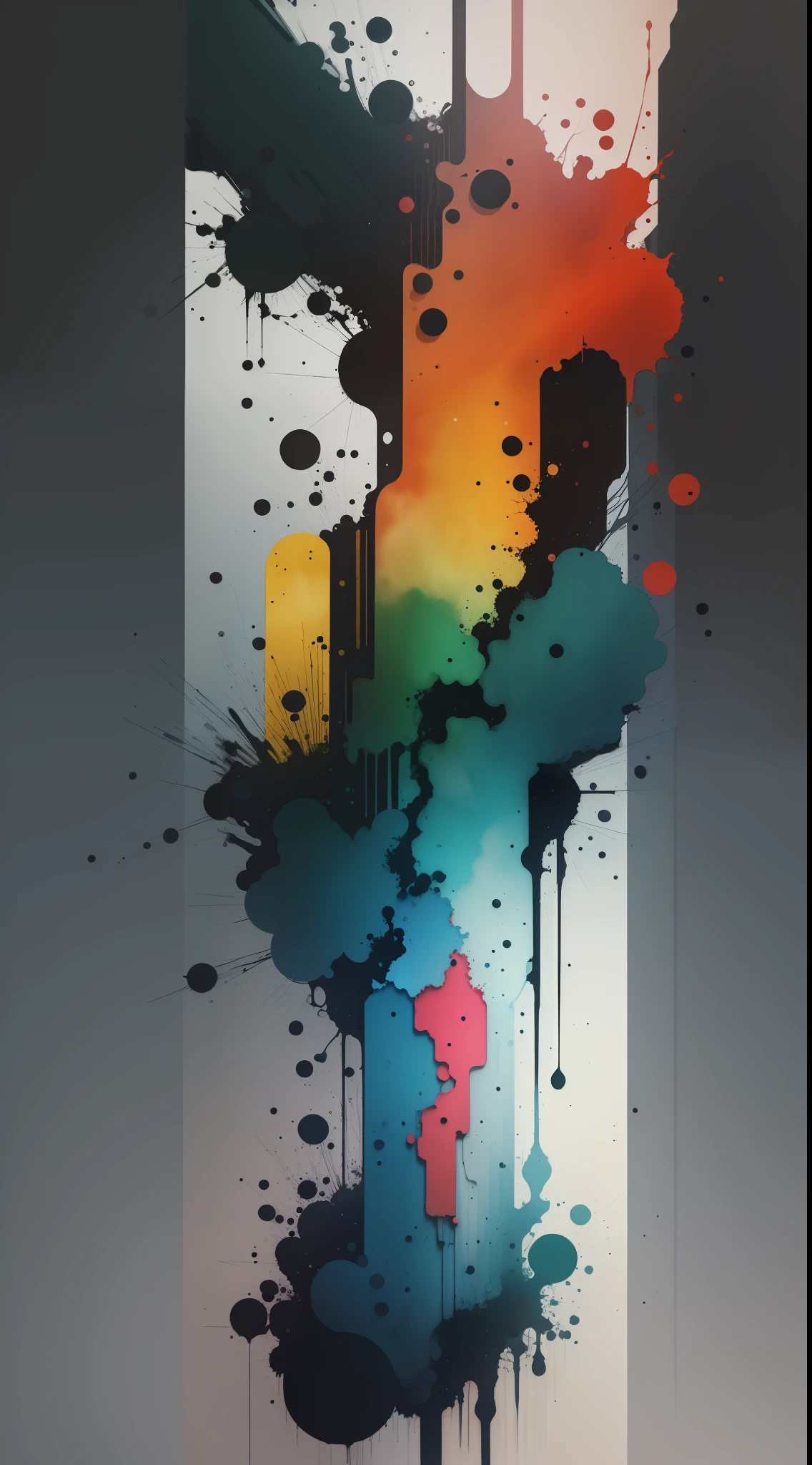 3d watercolor abstract,dark background,high resolution,high quality,colorful,green,red,blue