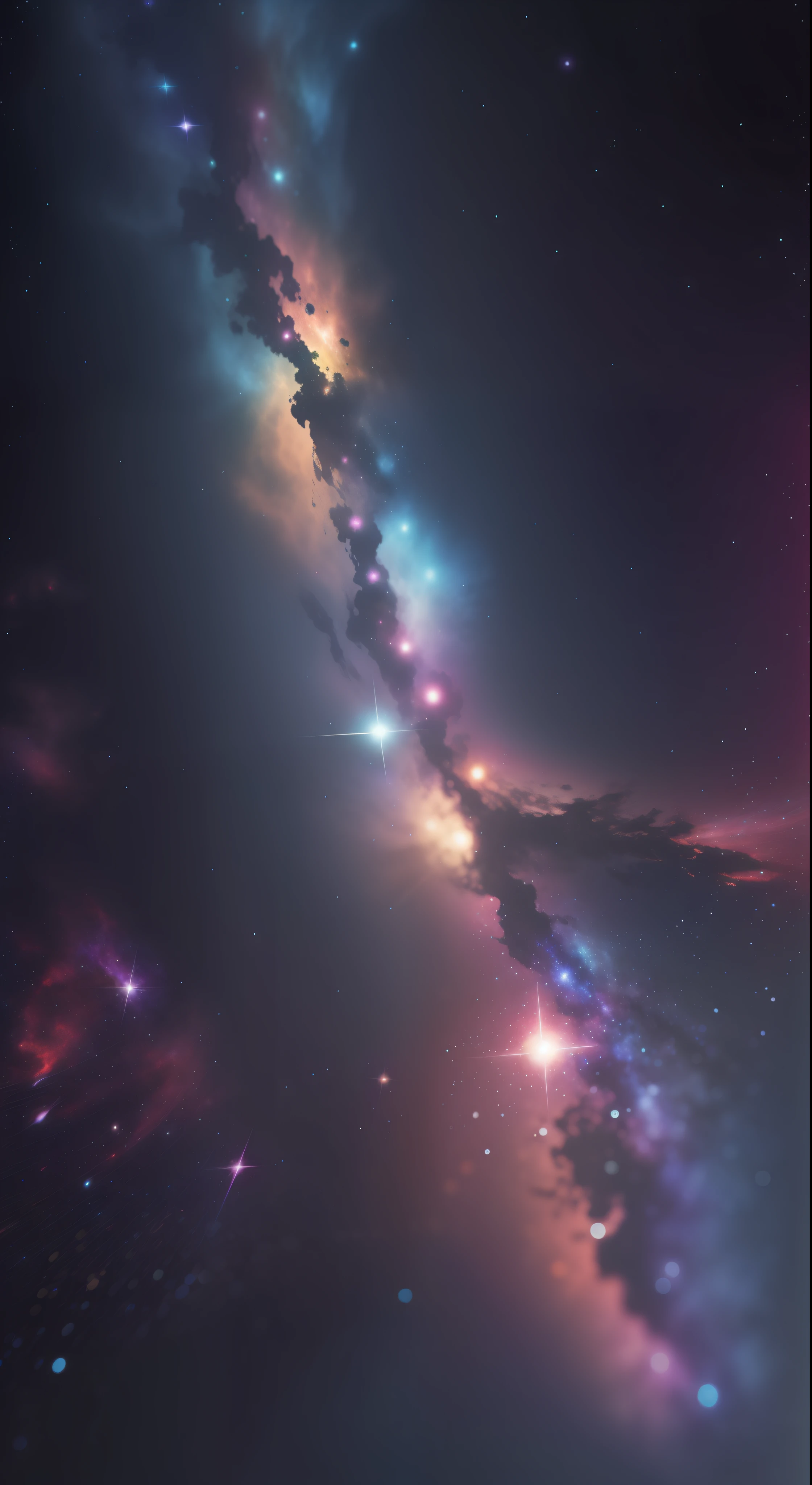 Colorful Galaxy,high quality,high resolution,dark night