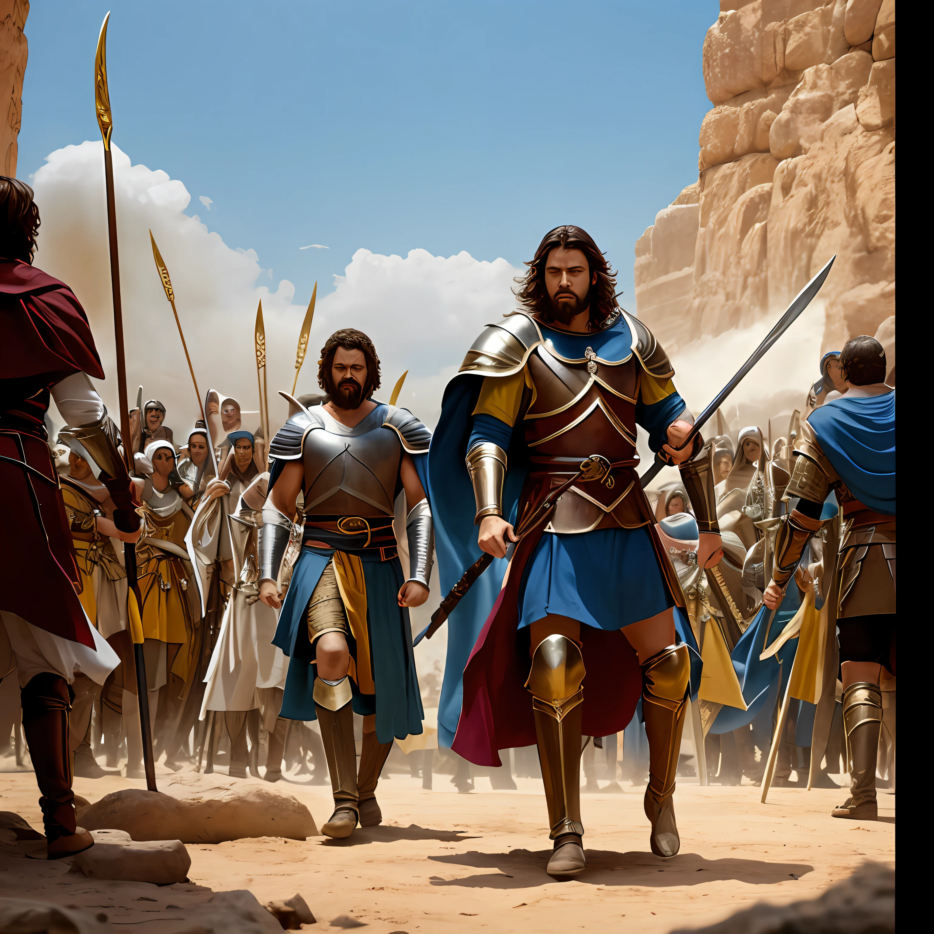magem arafed de um homem em um traje com uma espada e uma bandeira, na captura de tela do filme 300, biblical epic movie, 300 o filme, 0 0 0 a.C., filme ainda de , filme de fantasia ainda, 4 0 0 a.C., Filme 3D ainda, j, an epic fantasy --auto