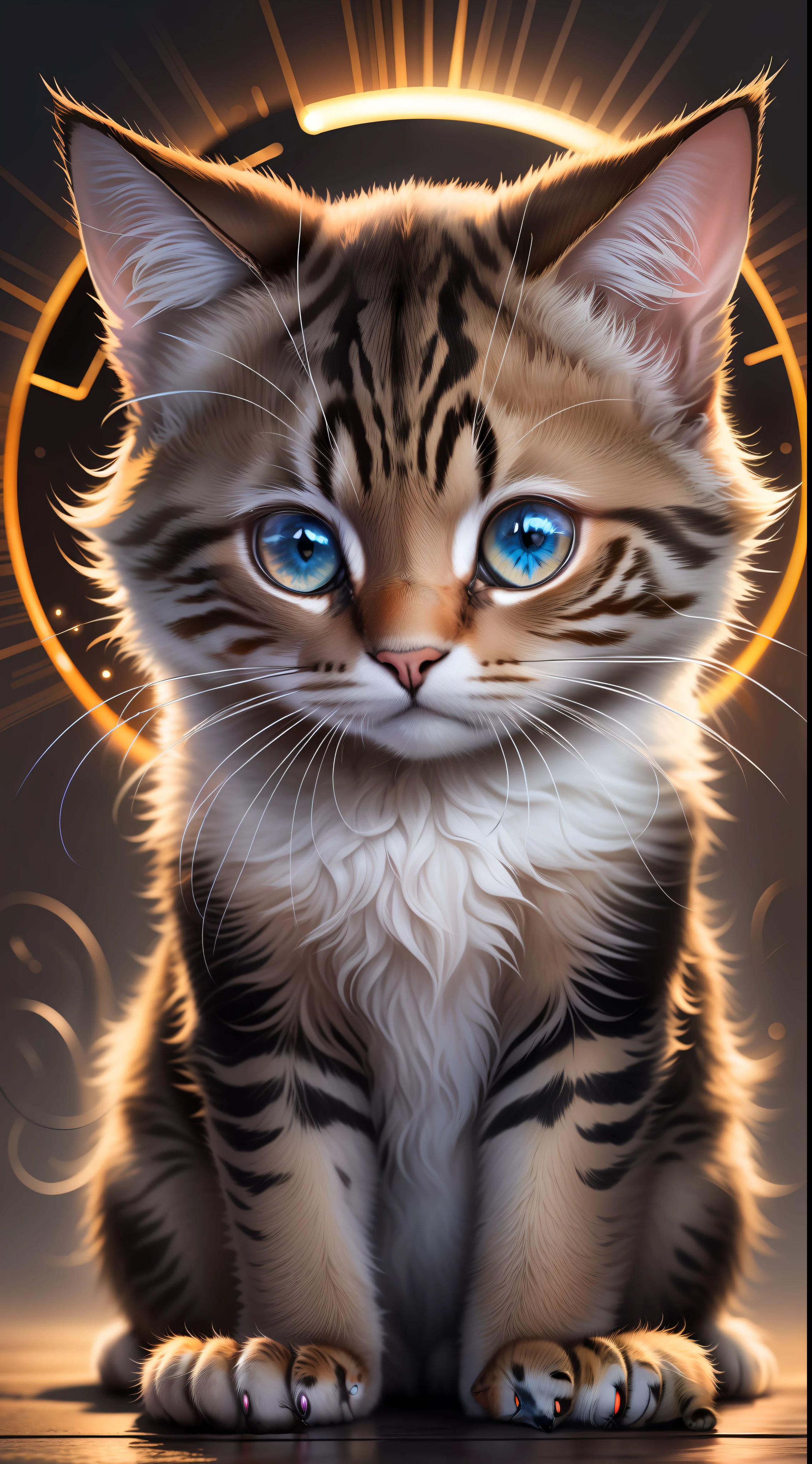 Small Baby cute cat,baby cute cat in dark night and cat eye is glowing red light, high quality,high resolution,dark background
