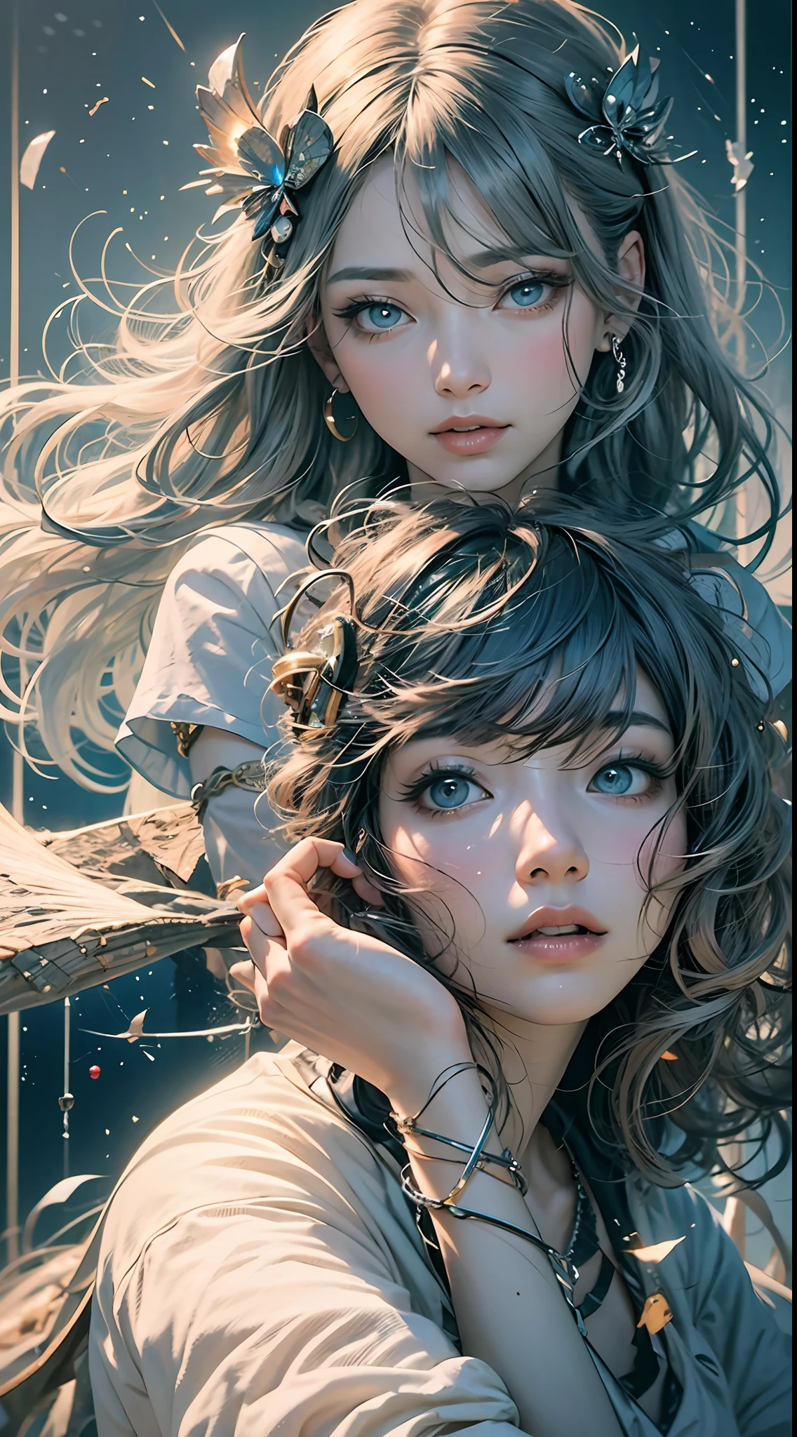 Soft and charming eyes，Show the kindness and warmth in your heart。They always have soft smiles on their faces，As if any tension and anxiety can be resolved。

Their hairstyles may be flowing and free，It seems that he is chasing the direction of the wind at any time。Have soft curly or straight hair，It gives a natural wave effect，It adds softness and romance to them。

Pisces can wear soft clothes，Choose comfortable and free-flowing materials。They like light colors，Such as blue、purpleish color、Gray or green，These colors can echo their wonderful personalities。

In terms of character，Pisces anthropomorphism may exhibit extremely sensitive and compassionate traits。They easily perceive the emotions and needs of others，Always eager to be able to help and support others。Pisces has strong intuition and imagination，They may often be immersed in the dreams and fantasies they create。

The anthropomorphic image of Pisces may be in art、Exceptional talent in creative fields such as music or writing。They are often able to express their emotions and thoughts in unique ways，Deliver amazing experiences to people。

Overall，The anthropomorphic image of Pisces will reveal tenderness、Kind and dreamy qualities。They are those who are affectionate and have an artistic soul，Always infect and inspire those around you in a unique way。