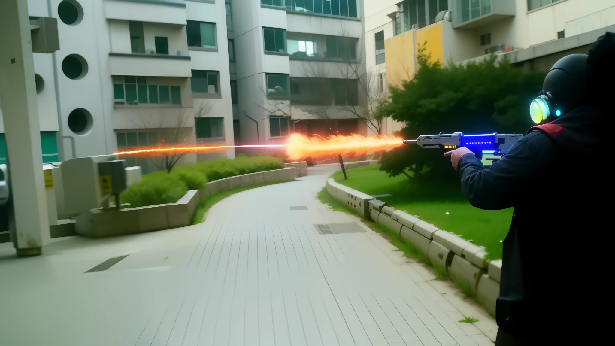 An energy weapon that looks sci-fi and can shoot high-temperature, high-energy plasma