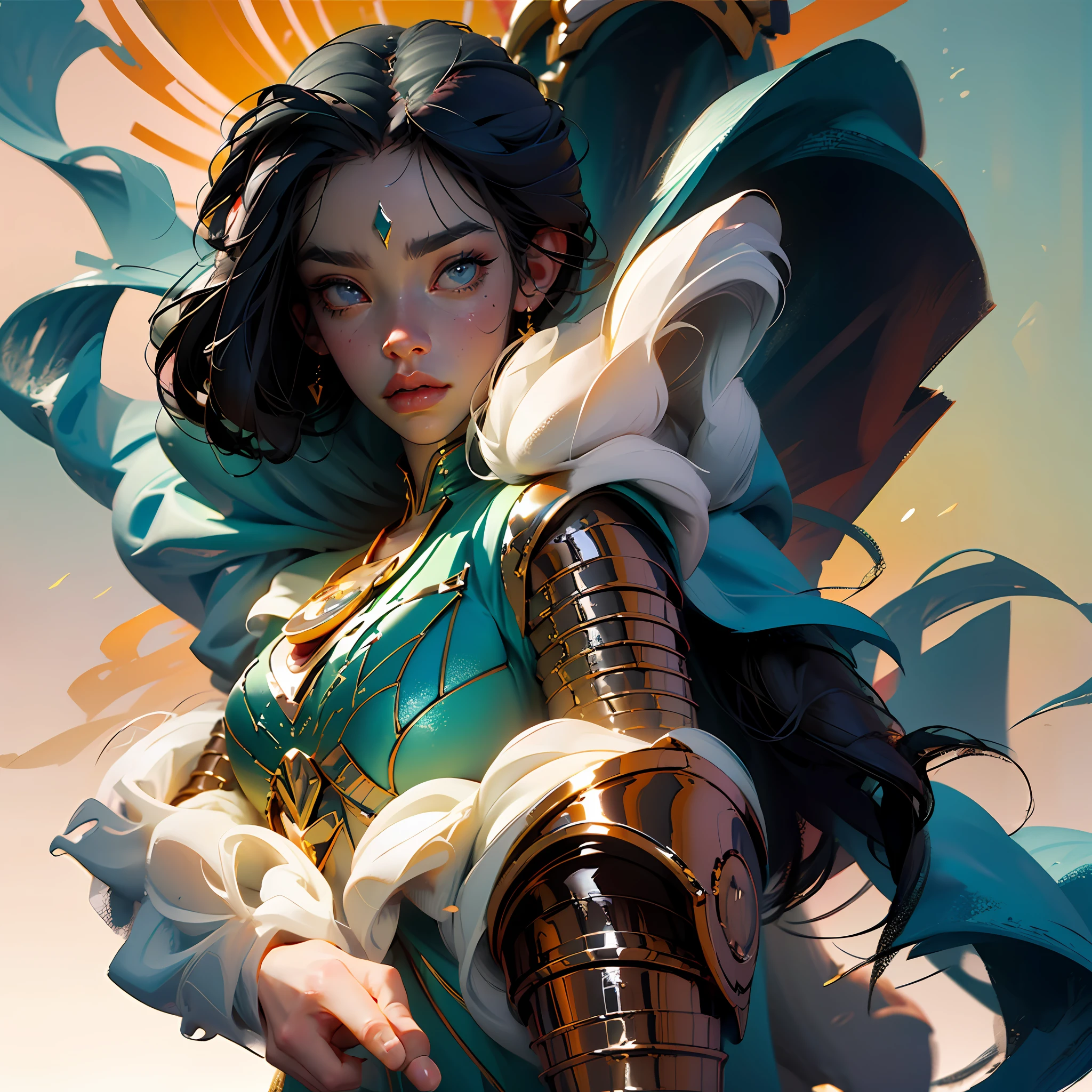 a close up of a woman in a silver and blue dress, chengwei pan on artstation, by Yang J, detailed fantasy art, stunning character art, fanart best artstation, epic exquisite character art, beautiful armor, extremely detailed artgerm, detailed digital anime art, artgerm on artstation pixiv, armor girl --auto