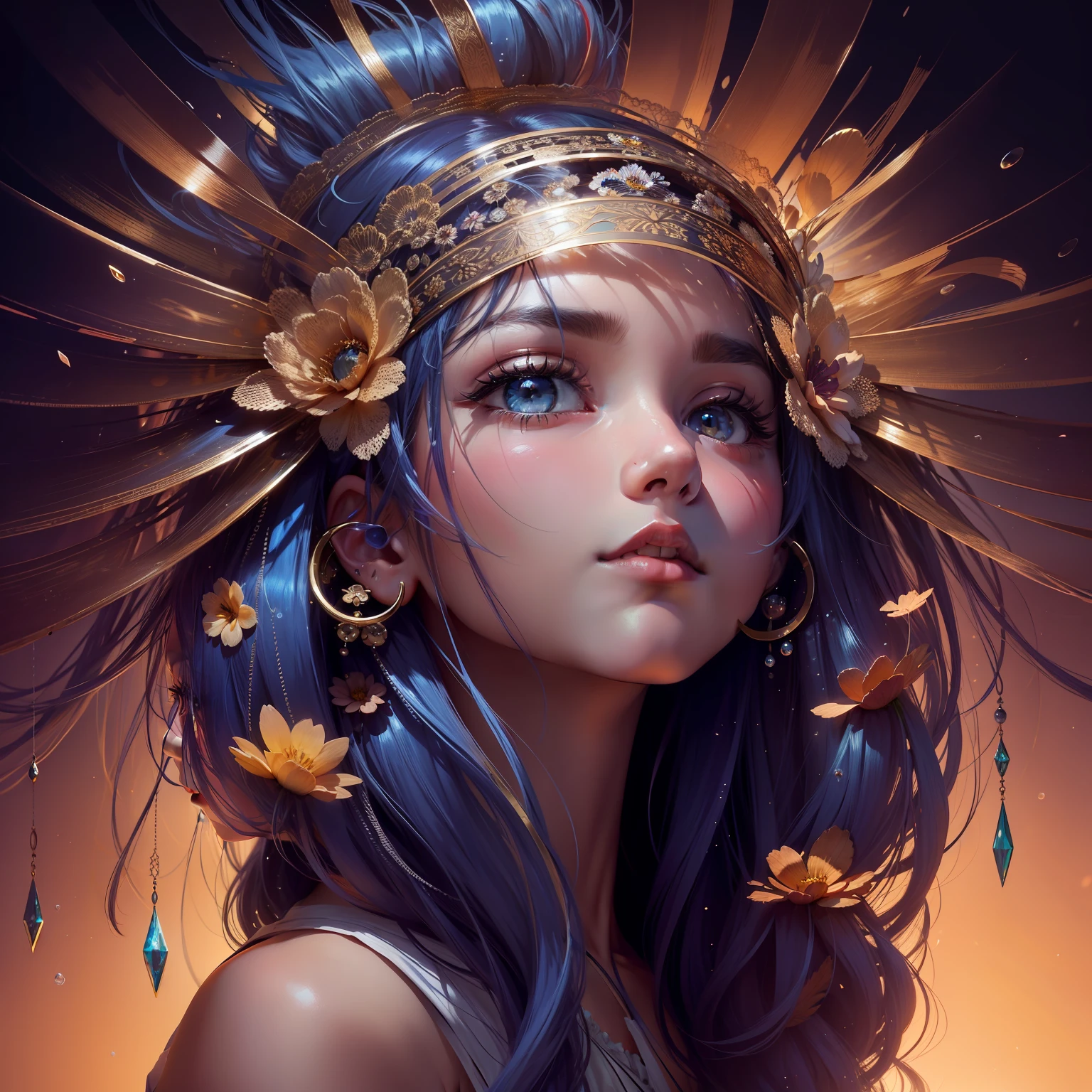 (masterpiece), (best quality), (ultra detailed),(disheveled hair),(illustration), (1girl), (Fashionable clothing), standing, Fashion model, looking at viewer, (interview), (simple background),beautiful detailed eyes, delicate beautiful face, Floating,(high saturation),(colorful splashes),colorful bubble,(shining), focus on face, ponytail, kamisato ayaka, light blue hair, bangs, hair ring, floating flowers, floating hairs, (shining), best lighting, best shadow, --auto