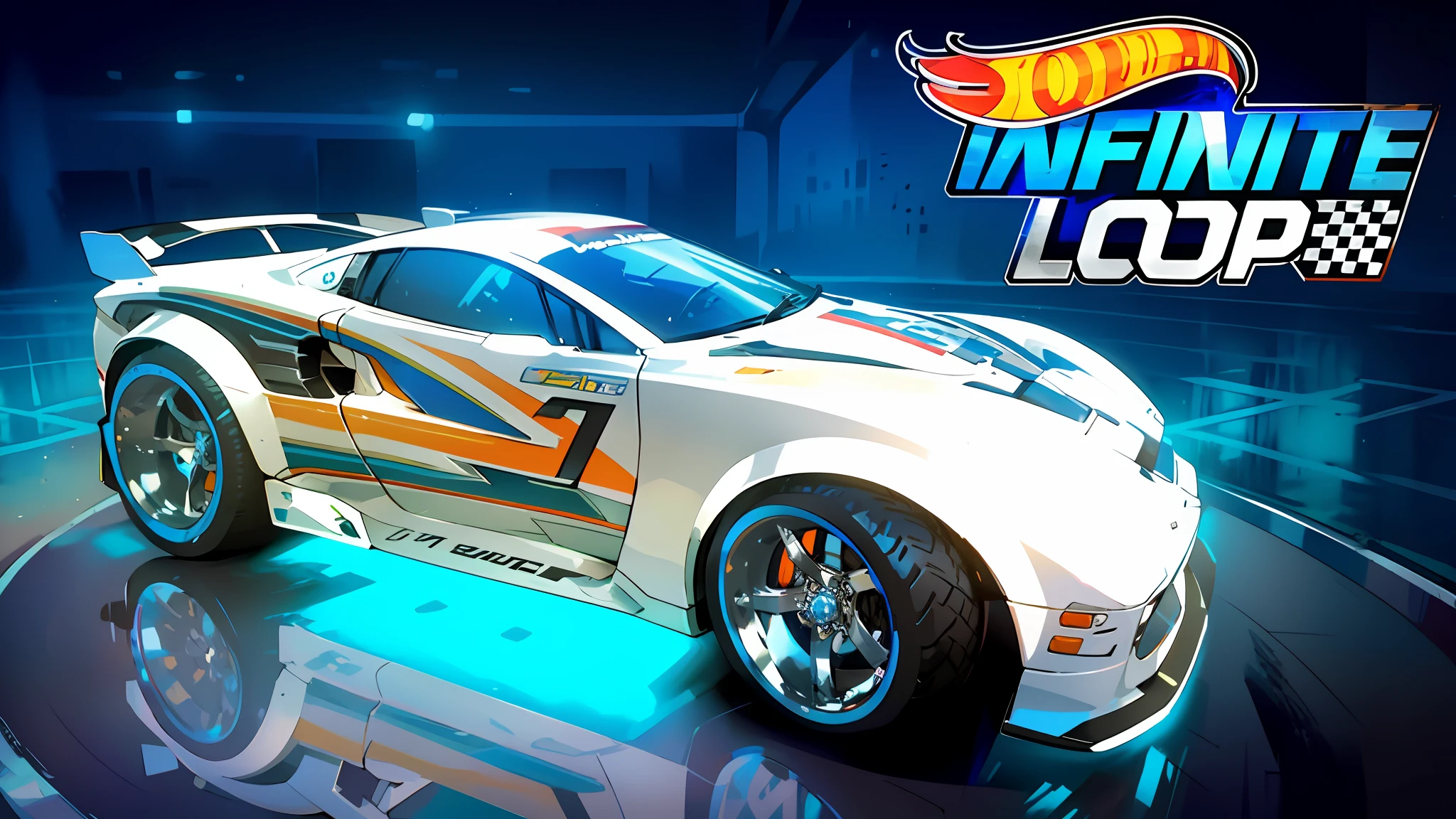 Sports Car, Retro, Full Color, Multicolor, Artificial, Superior Detail, Super Quality, Fine Details, Highlights, Neon Lights