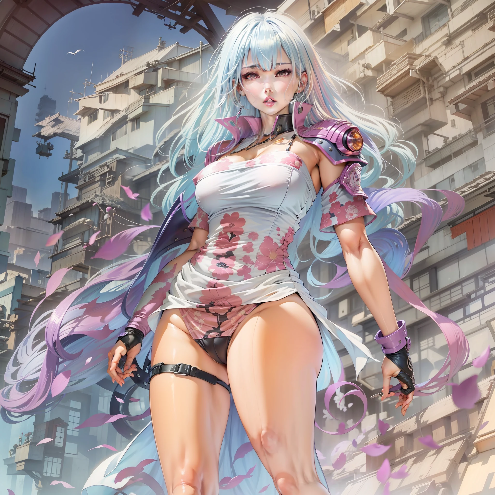 a close up of a woman in a dress with a large breast, full body, full color manga cover, style of masamune shirow, manga comic book cover, by Masamune Shirow, white haired deity, inspired by Masamune Shirow, doujin, japanese comic book, full color manga visual style, manga cover style, manga cover, ecchi