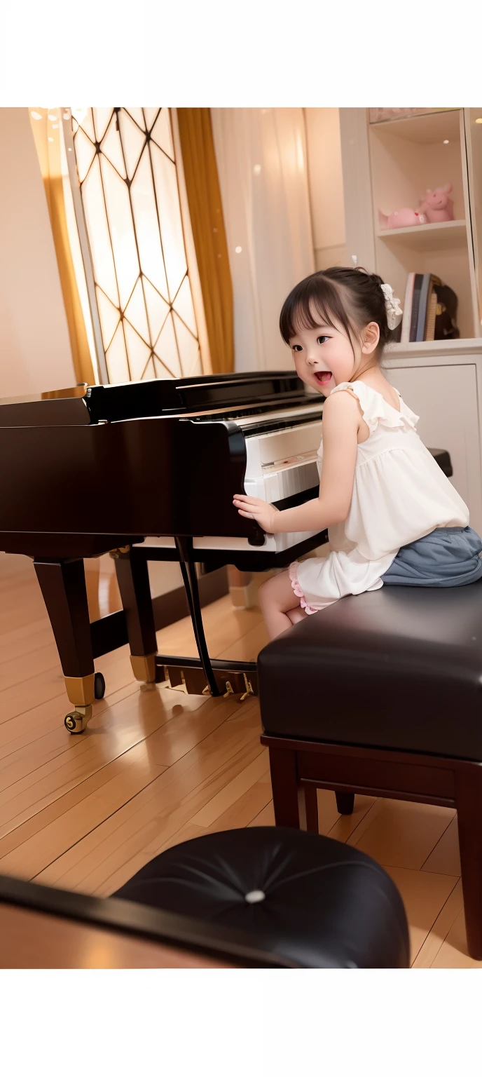  princess，Crying，Don't play the piano，play computer，Wang Wenhui，"Mom, I want to play with the computer" slogan