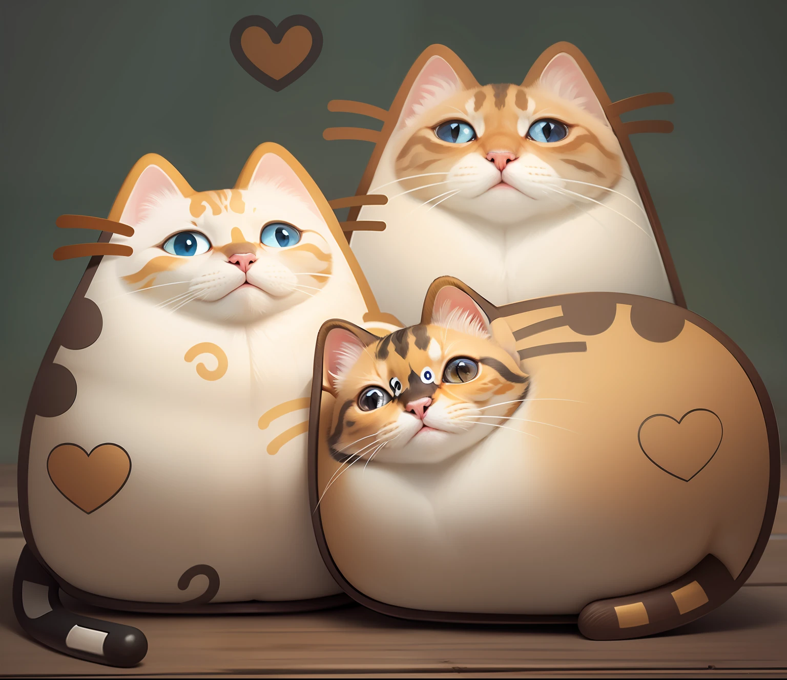 3 realistic cute kittens, realistic style --auto