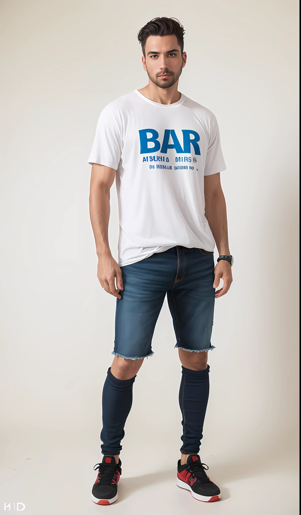 Beautiful Swedish university student, Loire, corpo inteiro, usando camiseta branca, shorts and sneakers, do lado de fora na rua, ((magro, pequeno)), fotografiarrealista, fotografia, obra-prima, realista, Realismo, renderizado, Alto contraste, arte digital, fotográficorealista, trend in Artstation 8k HD, High definition, circunstanciado, Realistic;, detalhada, textura da pele, hiperdetalhada, Textura realista da pele, armadura, melhor qualidade, ultra high-resolution, (fotografiarrealista: 1.4), alta resolução, detalhada, fotografia crua, sharp re, By Lee Jeffries Nikon D850 Film Stock Photography 4 Camera Kodak Portra 400 Lens F1.6 cool colors hyper realistic texture dramatic lighting trend unrealengine in artstation cinestill 800, ..RAW.