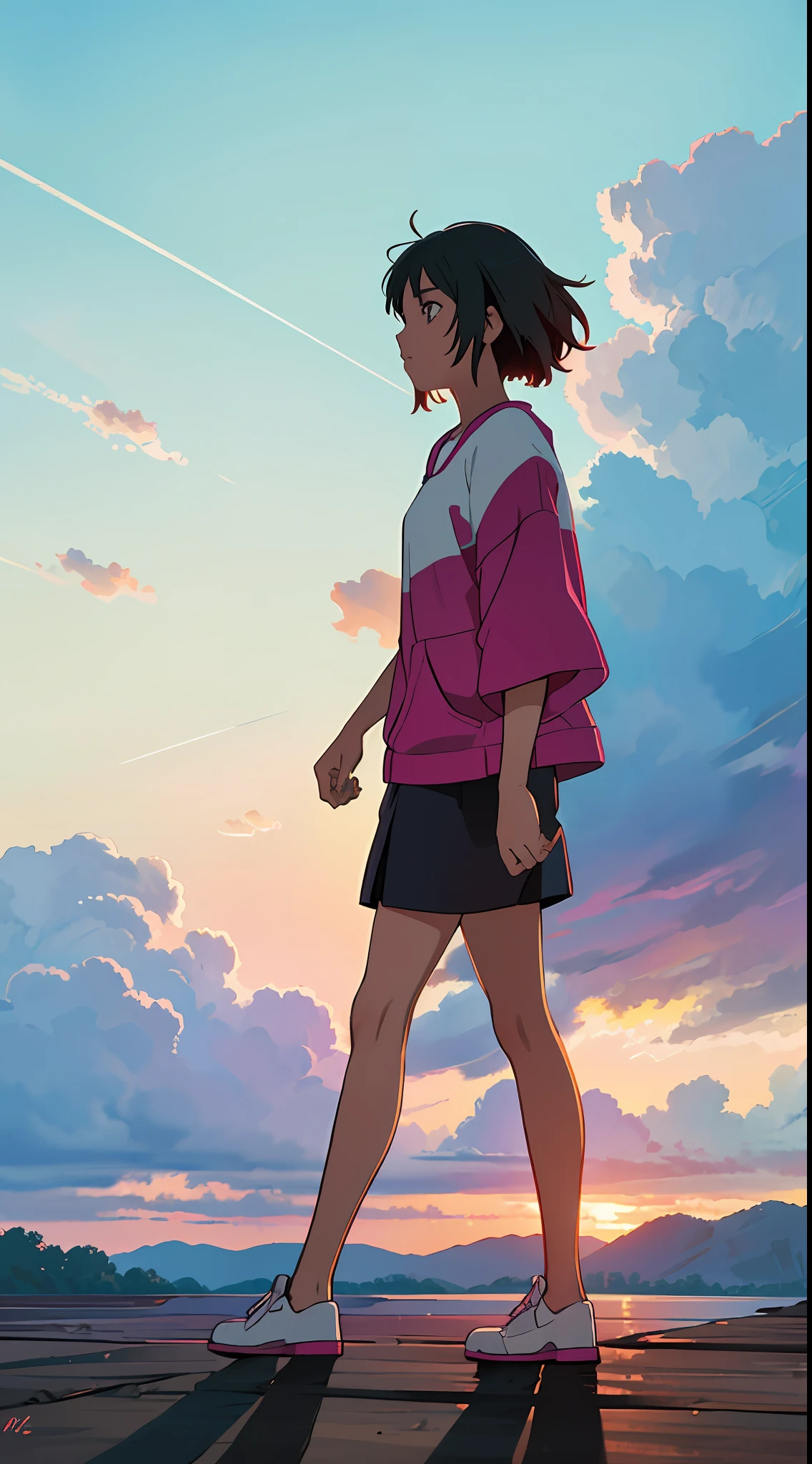 "vibrant and captivating sky with a breathtaking sunset" --auto
