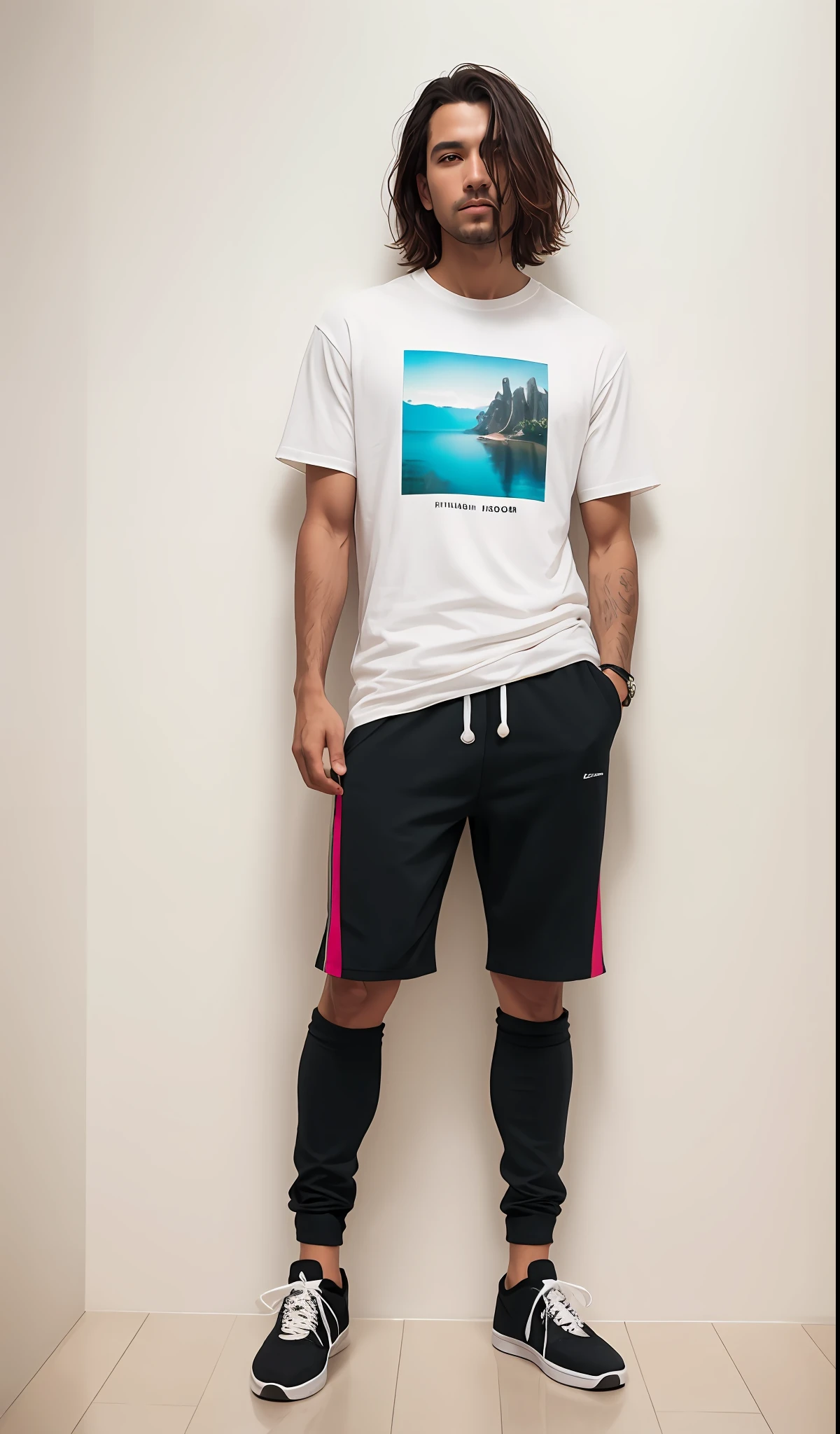 Beautiful Swedish university student, Loire, corpo inteiro, usando camiseta branca, shorts and sneakers, do lado de fora na rua, ((magro, pequeno)), fotografiarrealista, fotografia, obra-prima, realista, Realismo, renderizado, Alto contraste, arte digital, fotográficorealista, trend in Artstation 8k HD, High definition, circunstanciado, Realistic;, detalhada, textura da pele, hiperdetalhada, Textura realista da pele, armadura, melhor qualidade, ultra high-resolution, (fotografiarrealista: 1.4), alta resolução, detalhada, fotografia crua, sharp re, By Lee Jeffries Nikon D850 Film Stock Photography 4 Camera Kodak Portra 400 Lens F1.6 cool colors hyper realistic texture dramatic lighting trend unrealengine in artstation cinestill 800, ..RAW.