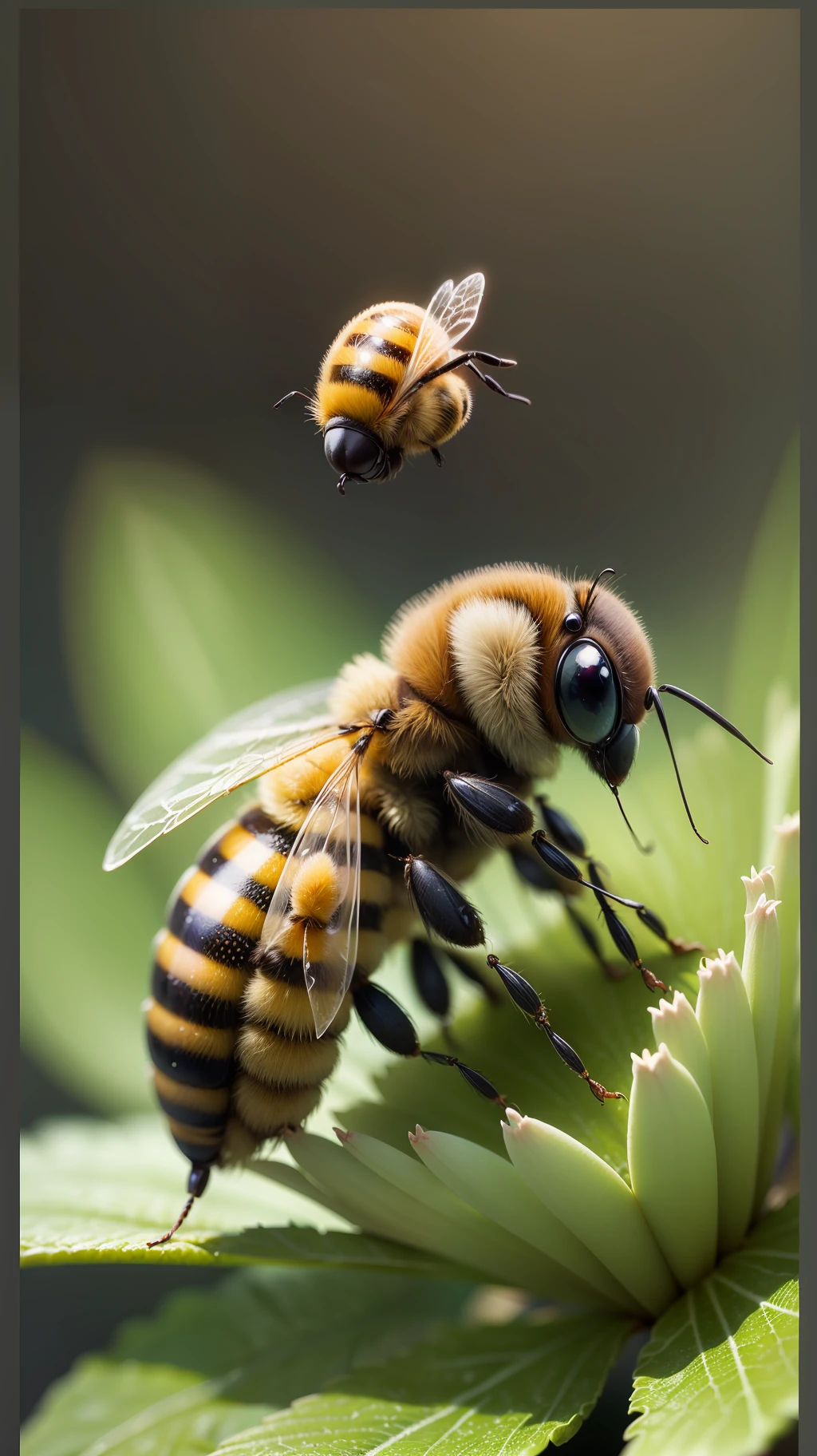 Macro,bee,honey bee,insect,close up,high quality, high resolution,dark background