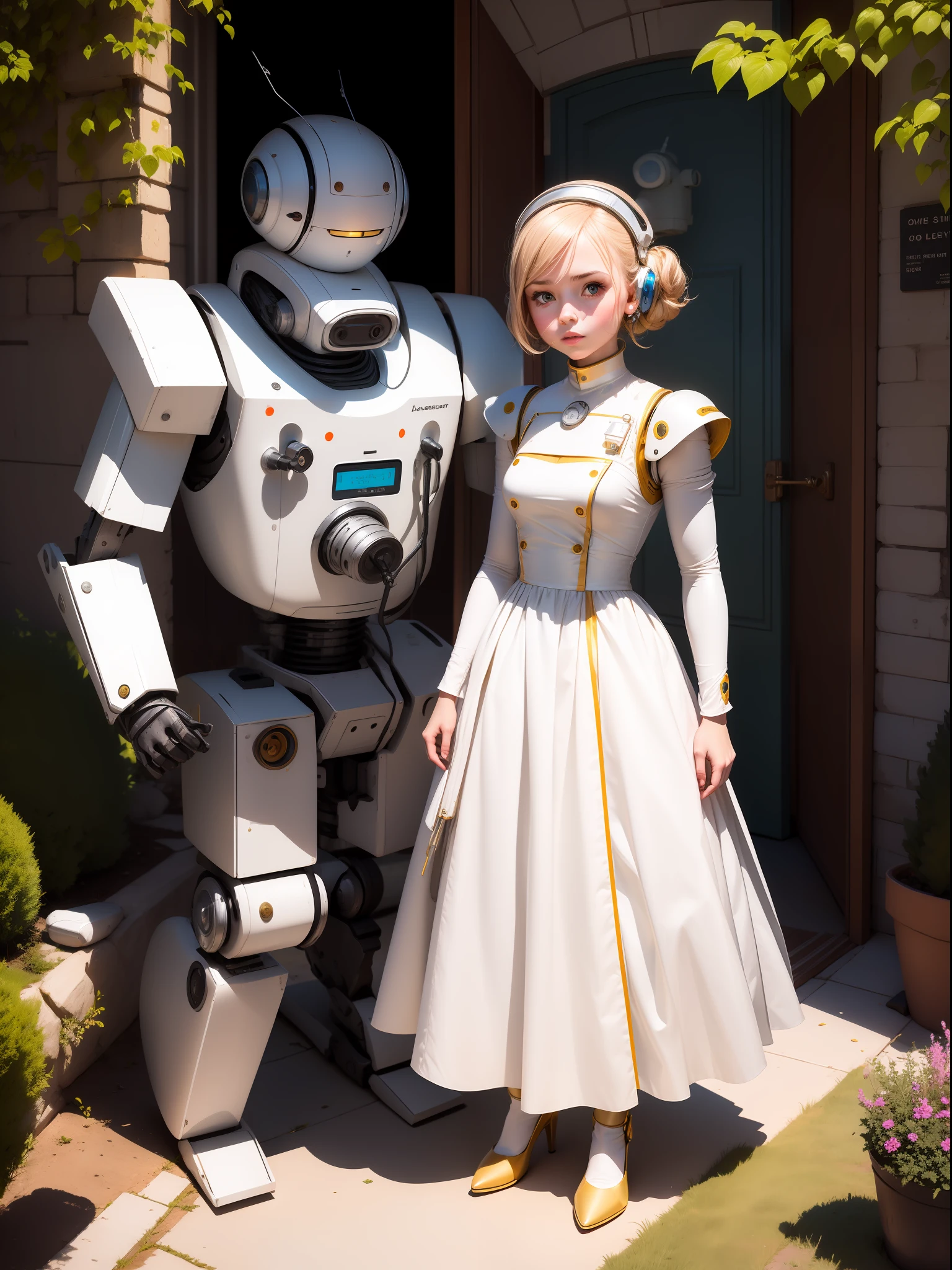 a girl and a robot