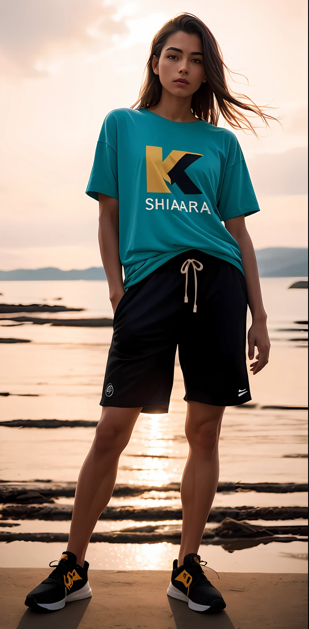 Beautiful Swedish university student, Loire, corpo inteiro, usando camiseta branca, shorts and sneakers, do lado de fora na rua, ((magro, pequeno)), fotografiarrealista, fotografia, obra-prima, realista, Realismo, renderizado, Alto contraste, arte digital, fotográficorealista, trend in Artstation 8k HD, High definition, circunstanciado, Realistic;, detalhada, textura da pele, hiperdetalhada, Textura realista da pele, armadura, melhor qualidade, ultra high-resolution, (fotografiarrealista: 1.4), alta resolução, detalhada, fotografia crua, sharp re, By Lee Jeffries Nikon D850 Film Stock Photography 4 Camera Kodak Portra 400 Lens F1.6 cool colors hyper realistic texture dramatic lighting trend unrealengine in artstation cinestill 800, ..RAW.