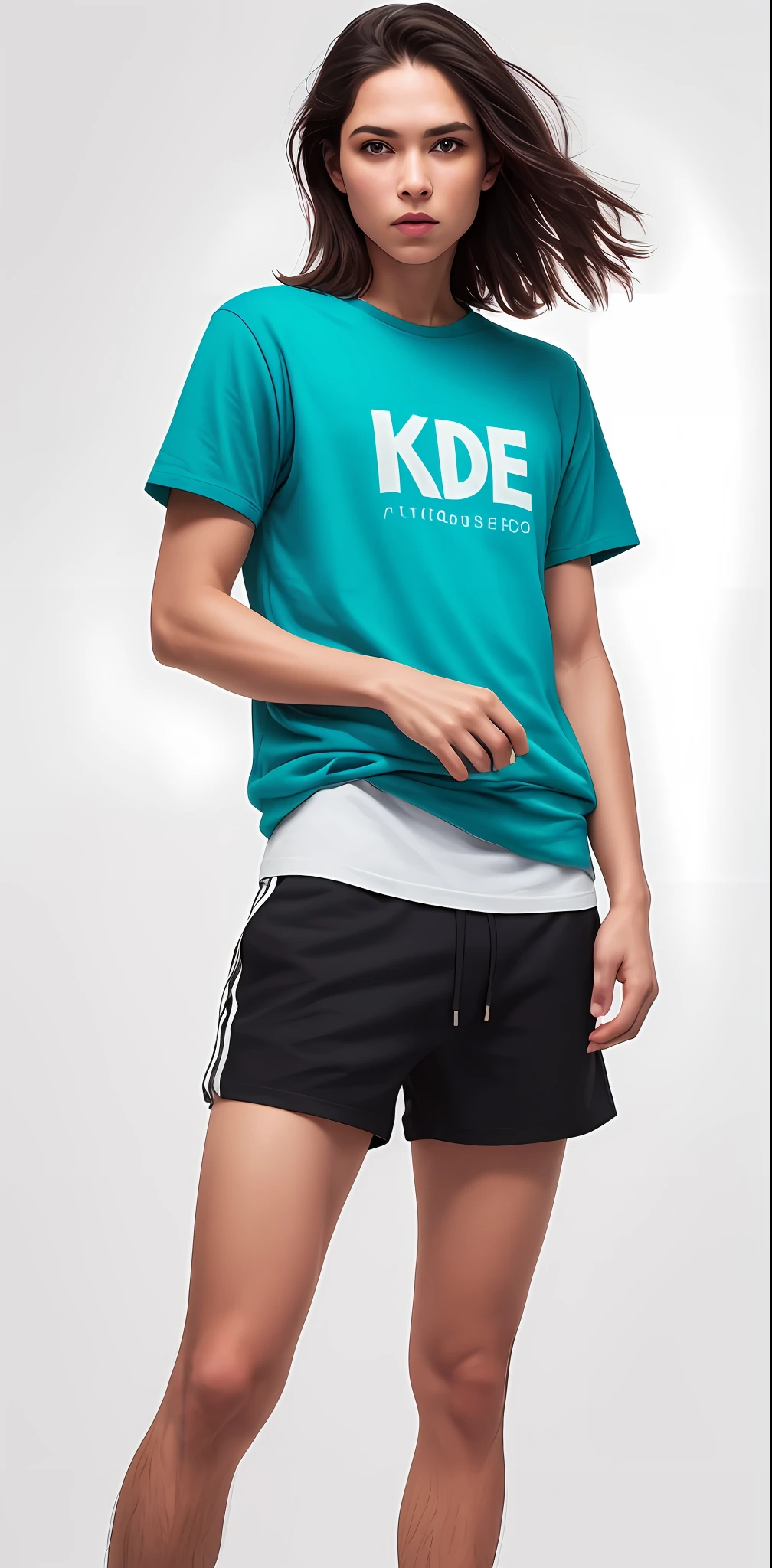 Beautiful Swedish university student, Loire, corpo inteiro, usando camiseta branca, shorts and sneakers, do lado de fora na rua, ((magro, pequeno)), fotografiarrealista, fotografia, obra-prima, realista, Realismo, renderizado, Alto contraste, arte digital, fotográficorealista, trend in Artstation 8k HD, High definition, circunstanciado, Realistic;, detalhada, textura da pele, hiperdetalhada, Textura realista da pele, armadura, melhor qualidade, ultra high-resolution, (fotografiarrealista: 1.4), alta resolução, detalhada, fotografia crua, sharp re, By Lee Jeffries Nikon D850 Film Stock Photography 4 Camera Kodak Portra 400 Lens F1.6 cool colors hyper realistic texture dramatic lighting trend unrealengine in artstation cinestill 800, ..RAW.
