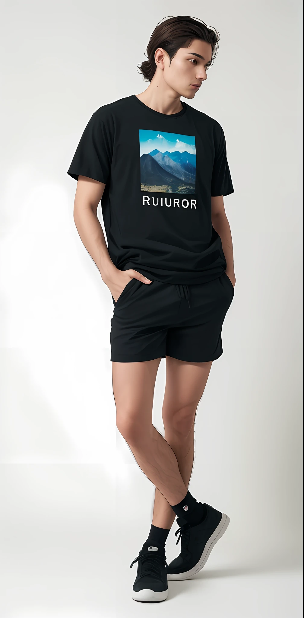 Beautiful Swedish university student, Loire, corpo inteiro, usando camiseta branca, shorts and sneakers, do lado de fora na rua, ((magro, pequeno)), fotografiarrealista, fotografia, obra-prima, realista, Realismo, renderizado, Alto contraste, arte digital, fotográficorealista, trend in Artstation 8k HD, High definition, circunstanciado, Realistic;, detalhada, textura da pele, hiperdetalhada, Textura realista da pele, armadura, melhor qualidade, ultra high-resolution, (fotografiarrealista: 1.4), alta resolução, detalhada, fotografia crua, sharp re, By Lee Jeffries Nikon D850 Film Stock Photography 4 Camera Kodak Portra 400 Lens F1.6 cool colors hyper realistic texture dramatic lighting trend unrealengine in artstation cinestill 800, ..RAW.