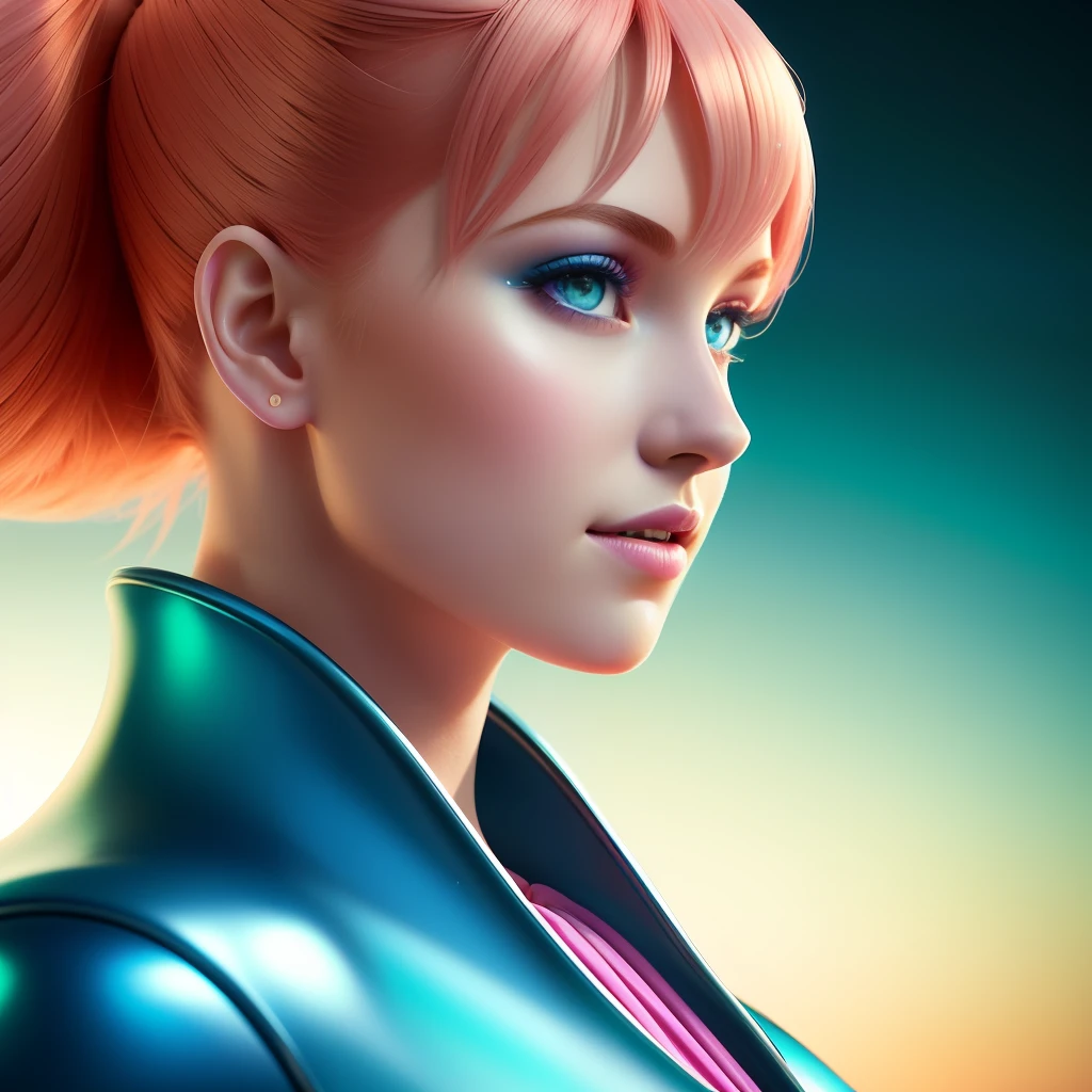 art by Mike Campau, oil art, theater curtain, random side view, very pale milk skin, anime young woman, perfect hourglass figure, posing, ultra cute, ultra joyful, bright blue eyes, pink-orange hair, wearing a warm pink-white ultra uptight corset beach dress, lut, ultra skin indentation, warm vibrant pastel colors, insane details, intricate details, hyperdetailed, closeup, 8k, volumetric light, depth of field, perfect anatomy, completely clean body, art by Mike Campau