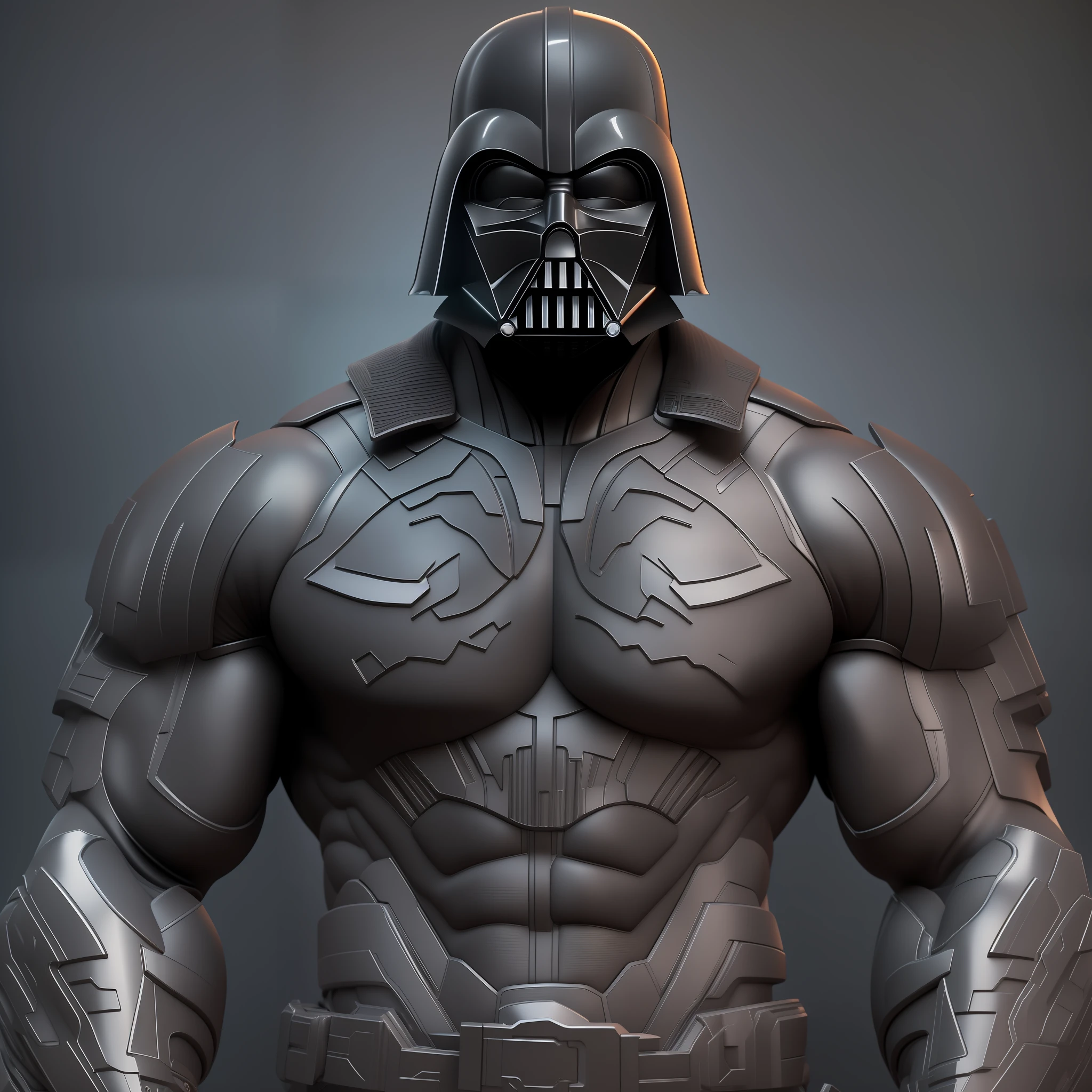 (extremely detailed CG unity 8k wallpaper, masterpiece, best quality, ultra-detailed), (best illumination, best shadow, an extremely delicate and beautiful), a big muscular bodybuilder with the mask of Darth Vader, fierce and strong pose, (dramatic lighting: 1.3), under the spotlight, fast and dynamic movement, close-up angle, strong expression.