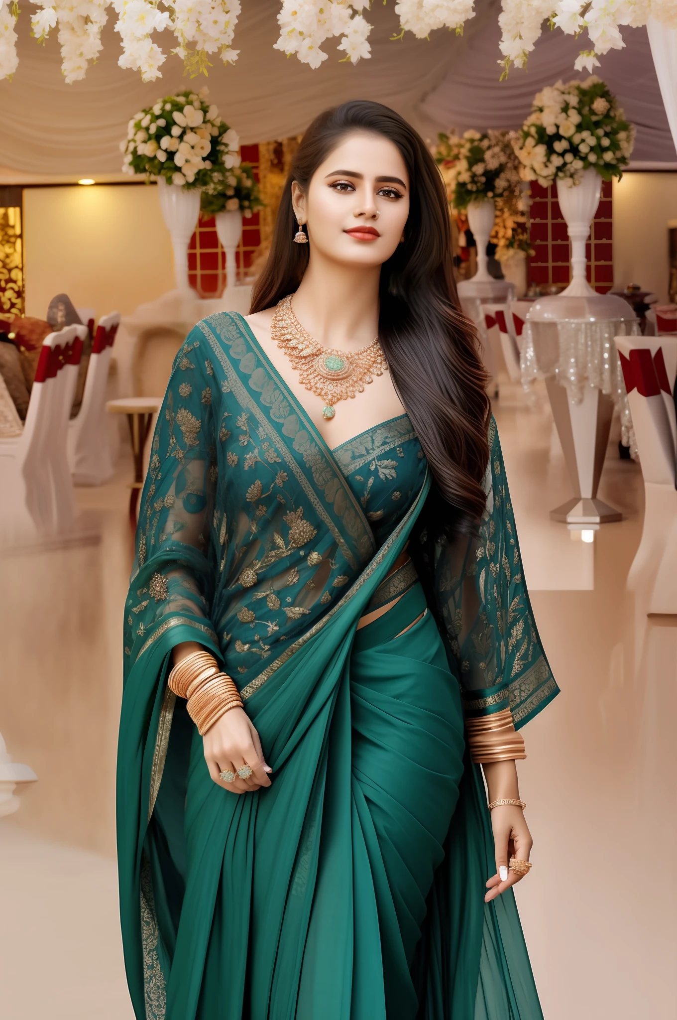 (masterpiece), (best quality), (detailed), light layer, 1solo girl, sexy Indian saree dress, wearing jewelry,  in the Indian street, ultra realistic, photorealistic, detailed, [uncensored, NSFW,]