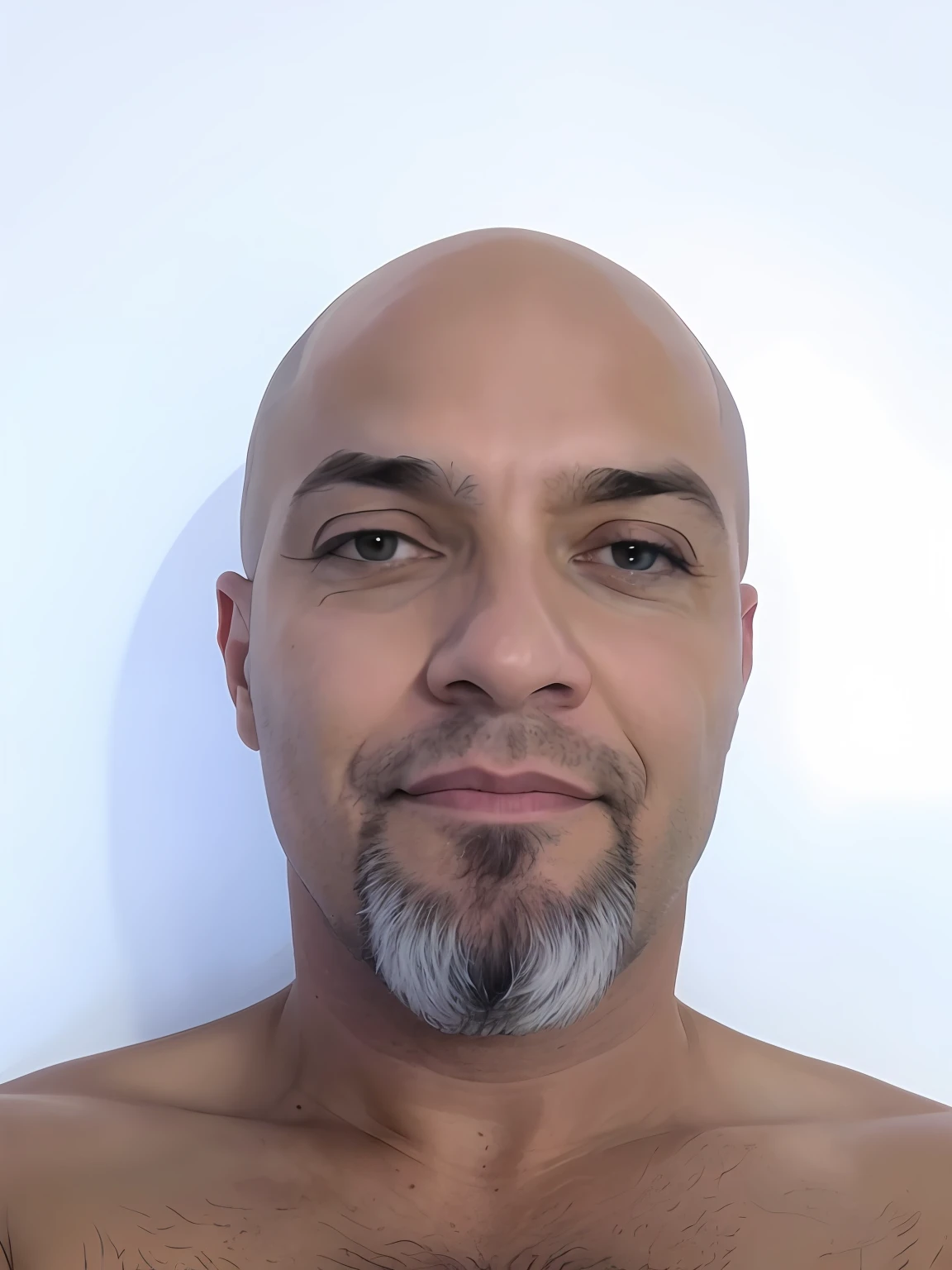 Man with bald head and beard in a white room, Homens de 45 anos, (38 anos), Homem de 5 0 anos, Homem de 4 0 anos, cerca de 3 5 anos, 38 anos, 3 6 anos, icaro carvalho, imagem frontal, 4 5 I, ele tem cerca de 60 anos