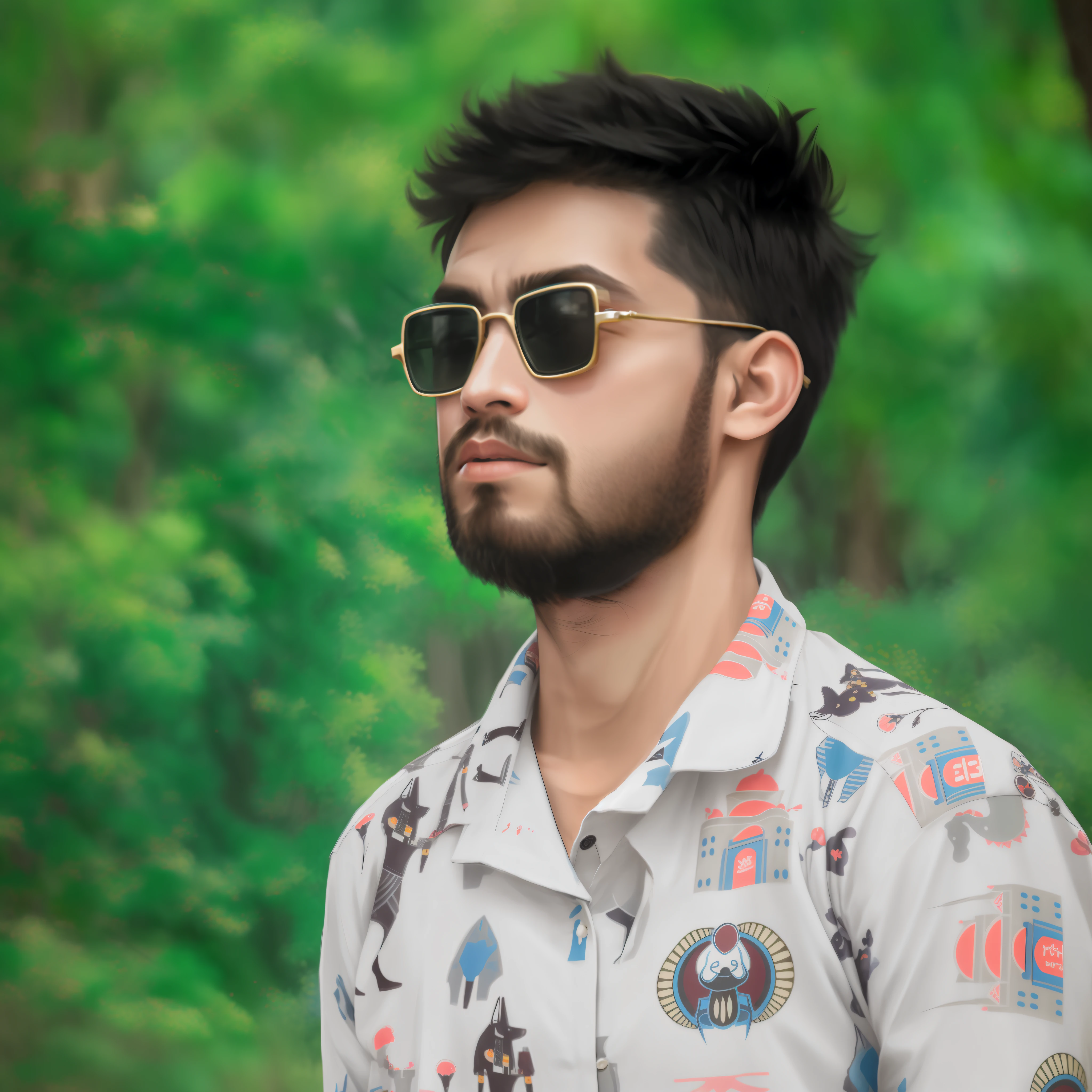 there is a man with sunglasses and a shirt on standing in the woods, portait photo profile picture, shot on nikon z9, shot on sony a 7, high quality portrait, profile photography, with sunglass, stylish pose, johnatan wayshak, shot on sony a 7 iii, shot on canon eos r5, shot on canon eos r 5