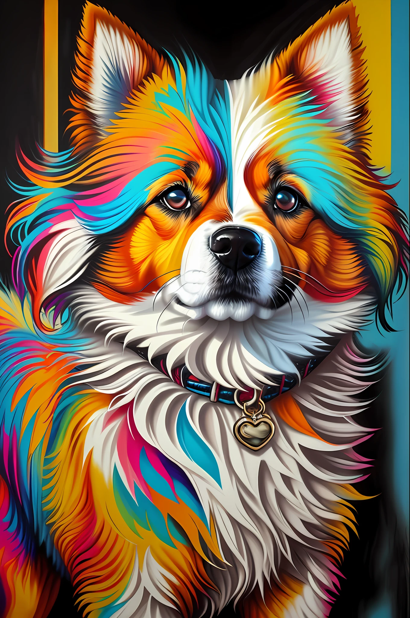 (German spitz dog ),(olhar fofinho),, Eduardo Kobra acolchoamento ,multidimensional geometric wall PORTRAIT, arte, Chibi,
Yang08k, lindo, Colouring,
Primary works, qualidade superior, melhor qualidade, Arte Oficial, Beautiful and Aesthetic,