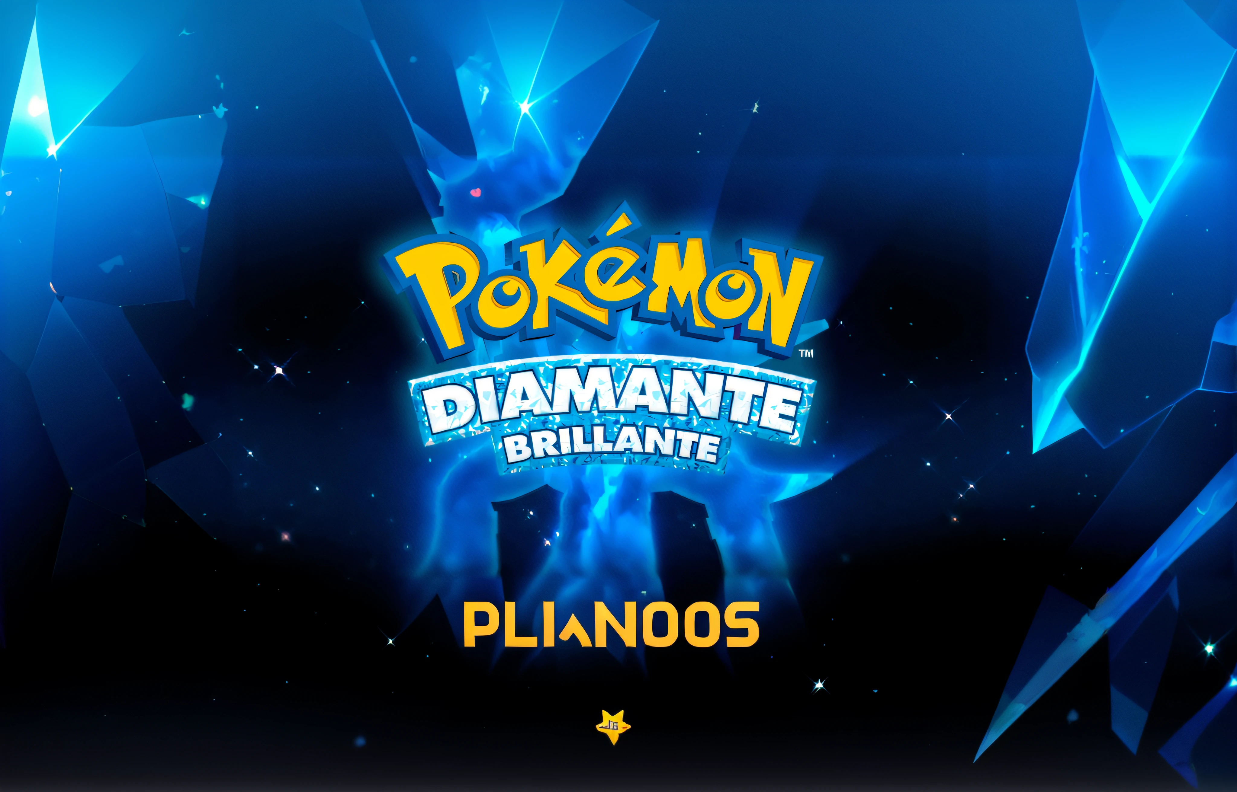 Pokémon Diamondite glows brightly in the dark, diamante, "ouros, ouros em chamas, Pokémon, Pokémon, Pokémon Logo, ouros, pele de diamante, Detalhe brilhante, nevasca, reluzente!!, Pokémon illustration, Muitos diamantes descobertos, new pokemon, reboque, diamante Azul, album, bronze polido, Arte DViant, Nintendo, feito de diamante, header text", Splento