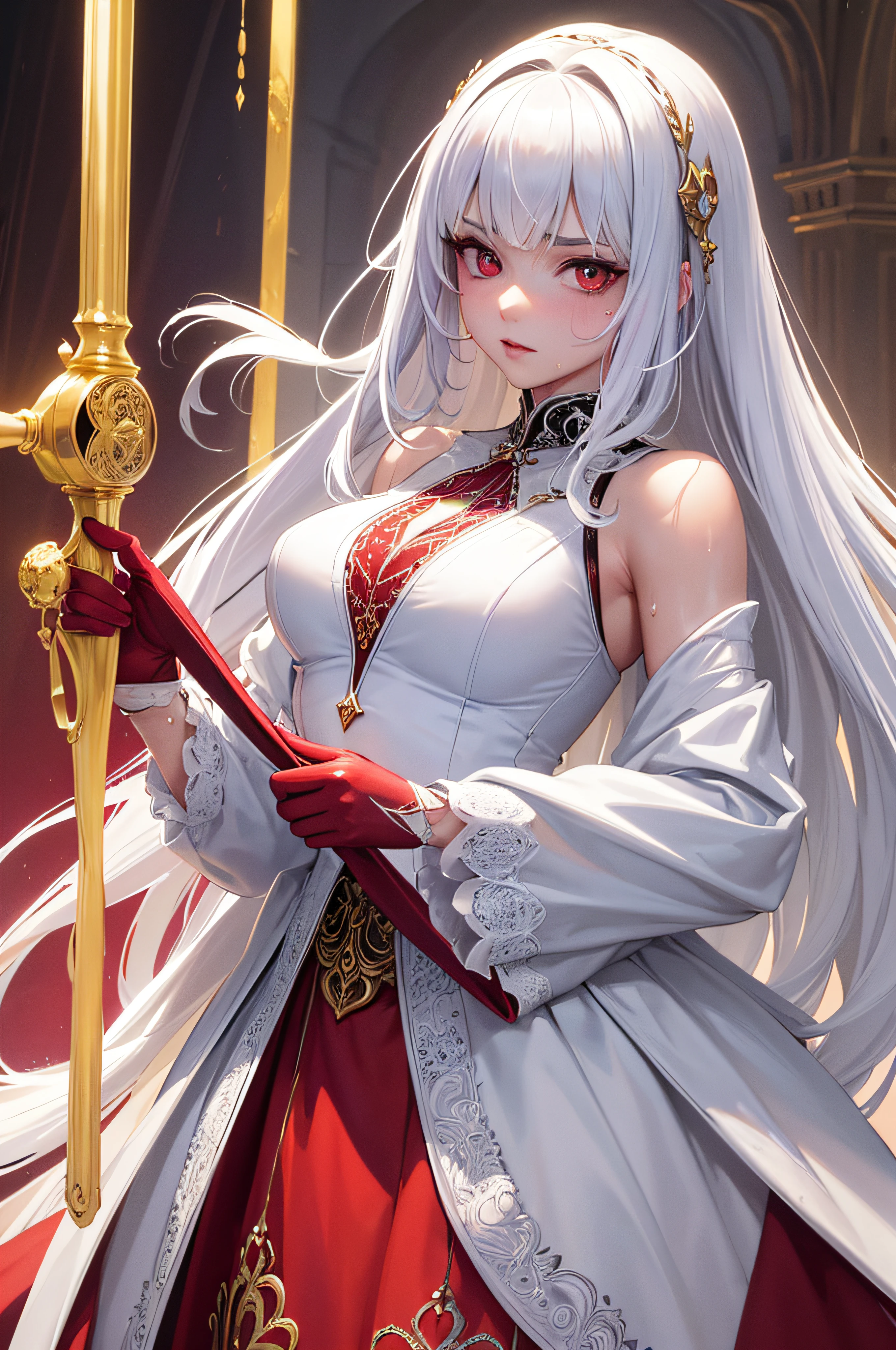 (masterpiece, top quality, best quality, official art, beautiful and aesthetic:1.2), (1girl:1.3), (fractal art:1.3),absurd, masterpiece, best quality, realistic, hyper-detailed, (shiny skin, sweaty:1.4), looking at viewer, slender, 1girl, solo, white sneakers, white miniskirt, straight long hair, princess cut, purple hair, red eyes, (thick thighs:0.5), dynamic lighting, high resolution, sharp focus, depth of field, small breasts,vampire, masterpiece, best quality, ultra-detailed, illustration, ultra-detailed face, best quality face, evil, 30 years old, adult, 1girl, 30 years old, no human, white hair, alchemy outfit, intricate detailed outfit, sexy pose, glowing red dress