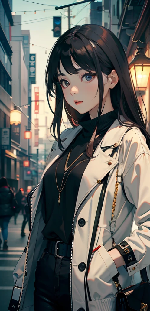 Bewitching, A modern masterpiece, A modern Korean-style street, Modern atmosphere, korean girl,
