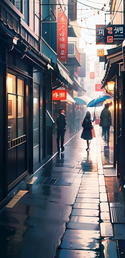 Bewitching, A modern masterpiece, A modern Korean-style street, Modern atmosphere, korean girl,