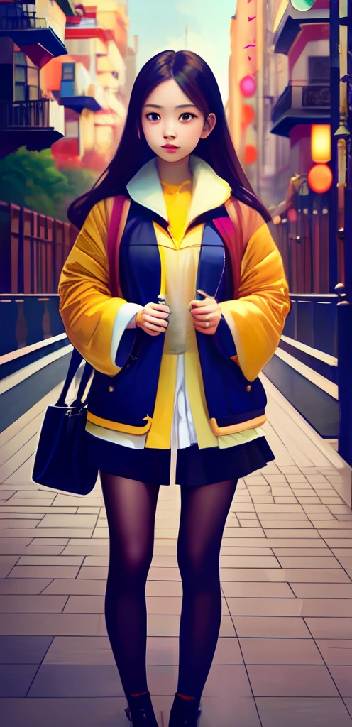 Bewitching, A modern masterpiece, A modern Korean-style street, Modern atmosphere, korean girl,