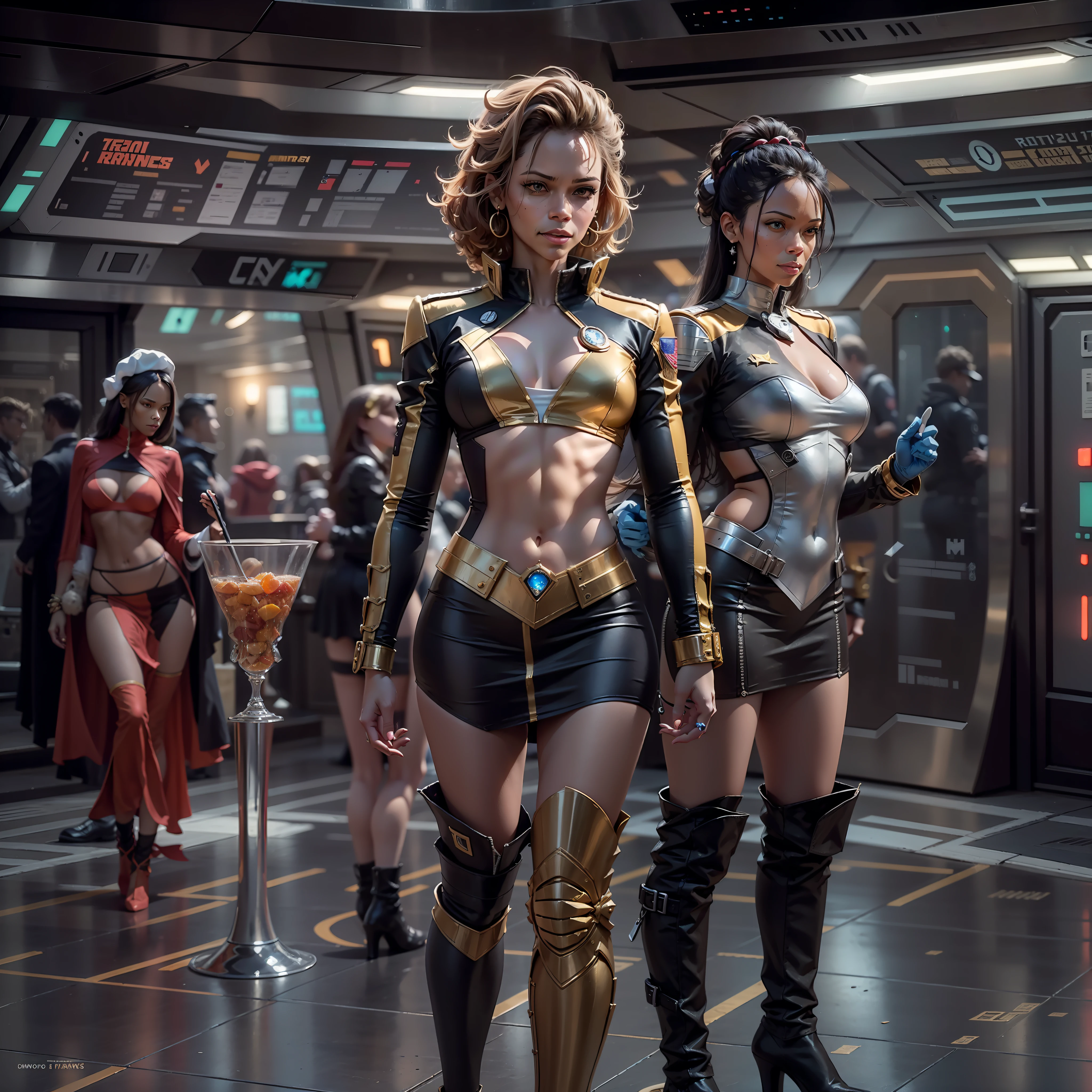 Galaxie onyx Star Sun space Station Port War Will-o'-the-wisp The Manned Maneuvering Unit (MMU) astronaut propulsion unit outdoor UNITED STATES Flag Goddess Queen Conceptual contre-jours scene "Star Trek" Deep Ship Pilots "Heavy metal" Devastating cyberpunk mature female athlètes "Luis Royo" dazzling Admiral slow-motion marchants Marshal richly decorated Cosplay Royale Trekkies "Zoë Saldana" "Nichelle Nichols" "Annika Hansen" veste cow-boy sundrop ultra_Sharpness intricate ultra pro-photorealists optimal quality perfection details Accuracy reflexes Resolution max volumetrics graduates nettetés improved Octane_render number_rendues UHD XT3 16K DSLR HDR unrealengine5 saturate ombres analogiques 3dcg corps symmetrical athlètes tanned hairstyles face cheekbones effects embarrassed indigos eyeliner beautiful sapphires dark eyes pupils black brown retina lazulis iris turquoises mouth open teeth obvious smiles fringes ecstatic floating jacket quirky fixed eccentric cape levitating shoulders-off shirt lace clavicles white papillotes embroidered breasts varied satin bikini points corsait sundrop navy thick felther felt skirt matching spinels loose swinging navel waist belts-Chastity padlock Gold decorated silver agate revealing pubis scarlet pubis-hairy underwear silks garters snaps thighs legs boots stainless steel gothic thick onyx magic rubis invoques incandescentes toy CGSCOSITY floraison background équirectangulaire 360 Cristallines flying NCC-1701 Star-Trek Enterprise Micro Recorder flash (EOS R6 135mm 1/1250s f/2.8 ISO400) pistol-Phaser NCC-1701-42 shoot phaser Mécanisés adaptable Canon-ion Borg opale mannequins Seven-of-Nine dramatic straight dressed armor heavy chrome metallic flat sensor Luminescence rune lava bands antenna engravings Tourmaline glyph plasma fathoms brass copper fullbodye Star-Trek chef-d&#39 Michelangelo armoirie heart earth hearth Bruce-Weber women tatouage nsfw etc.