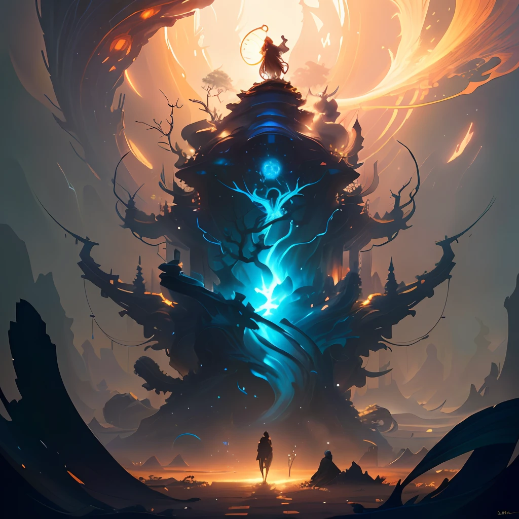 The man finds a wise elder meditating under a majestic tree