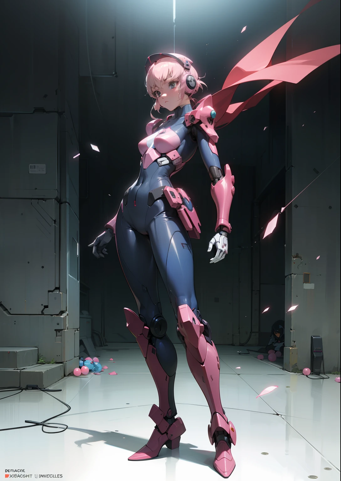 Octane Rendering,full view,8k --niji 5, (best quality, masterpiece, ultra-realistic), sleek robotic helmet head, head and face covered with helmet, (head to toe full body image), 1girls, solo, (Bubblegum Crisis style body armor: 2.0), (Knight Saber body armor), female shape, robotic exoskeleton, sleek design, futuristic, late 90's anime style, smooth lines, powered exoskeleton, extremely stylized, deviant art, masterpiece, highly detailed, tokyo cyberpunk style, futuristic, small breasts, entire body image, full body shot, Bubblegum Crash anime,